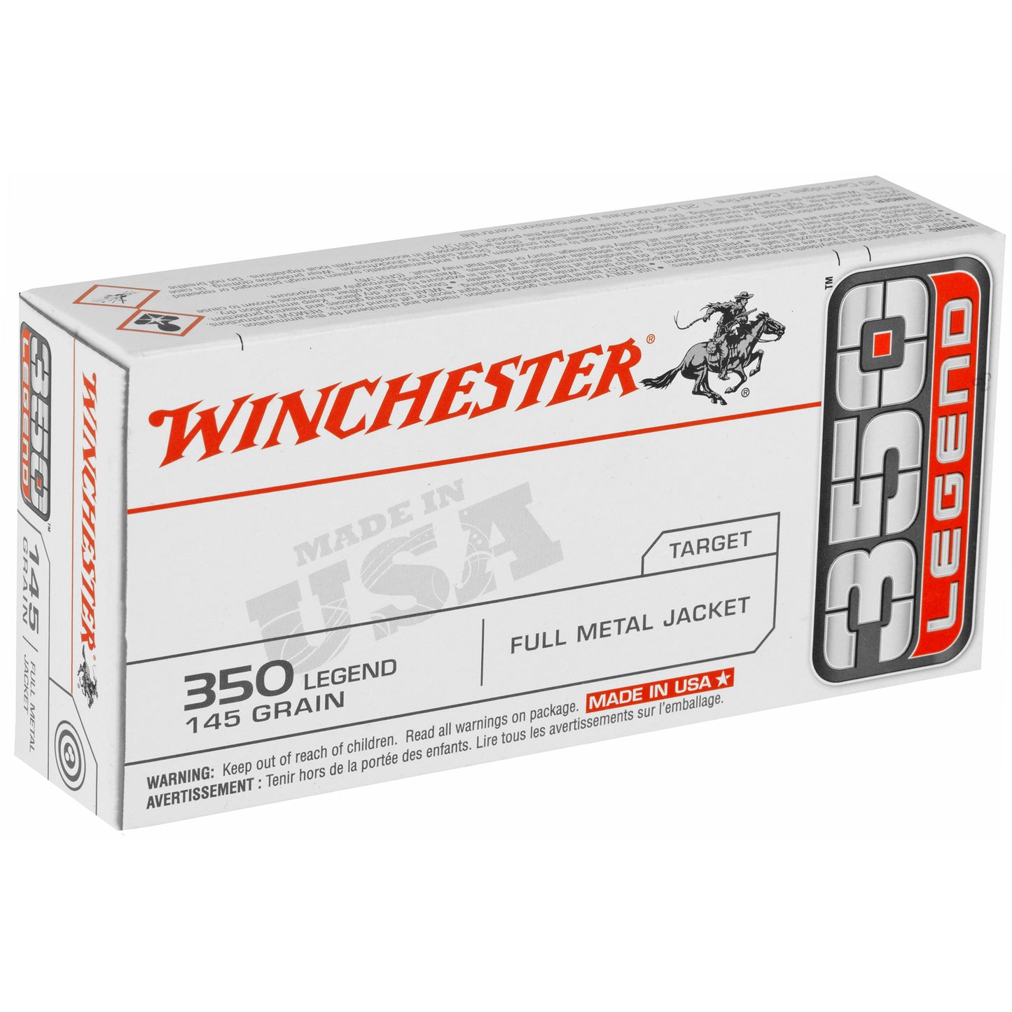 Winchester Ammunition USA 350 Legend 145 Grain Full Metal Jacket - 20 Rounds Per Box