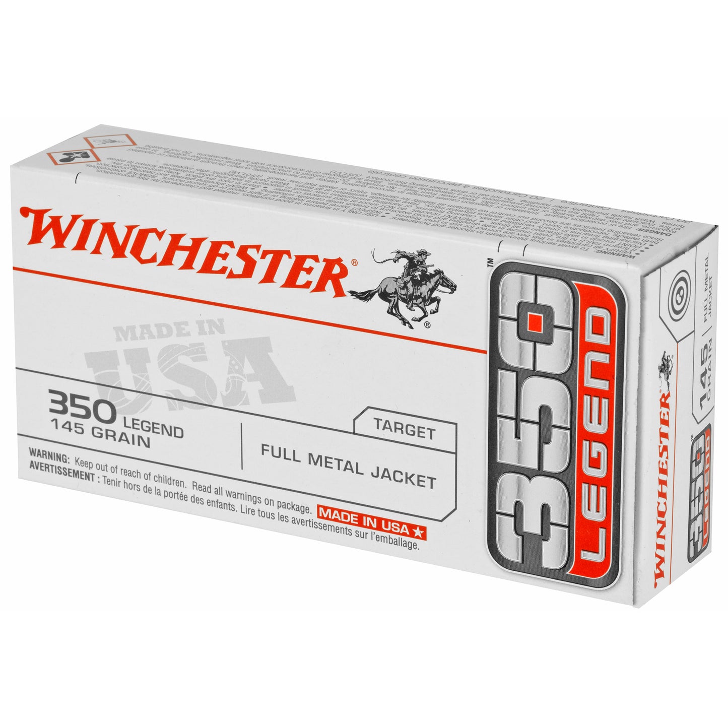 Winchester Ammunition USA 350 Legend 145 Grain Full Metal Jacket - 20 Rounds Per Box