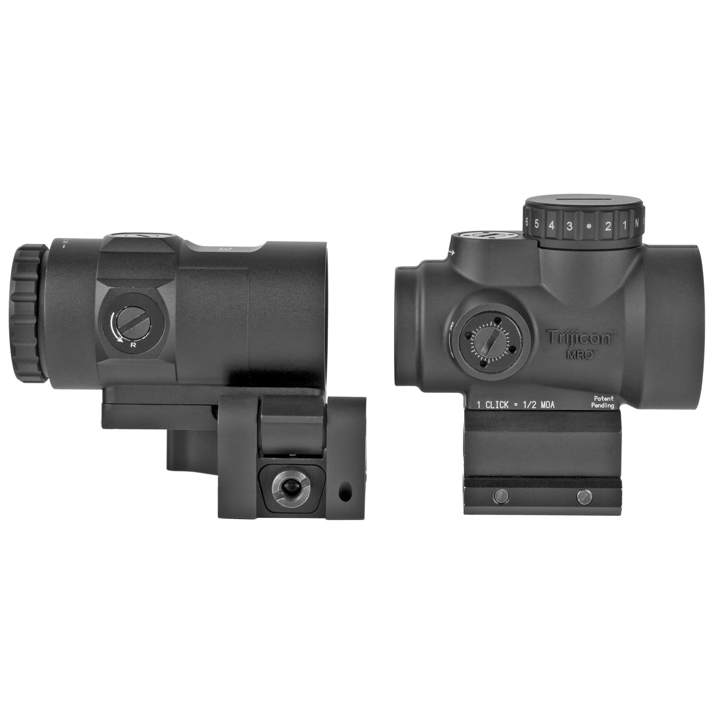 Trijicon MRO HD Red Dot Reflex Sight with Magnifier Combo * 25mm Objective, 2 MOA & 68 MOA Reticles, Black