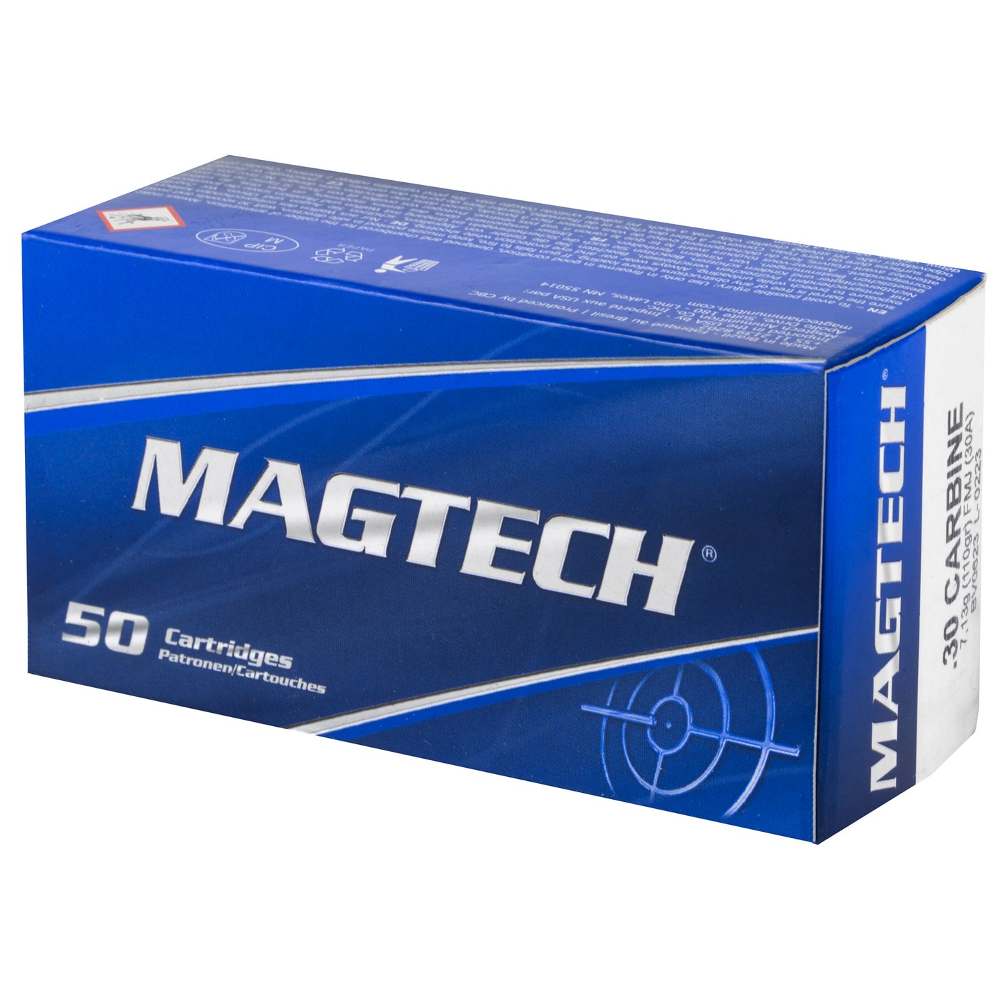 Magtech 30 Carbine Full Metal Jacket Ammunition * 110 Grain, 50 Rounds per Box