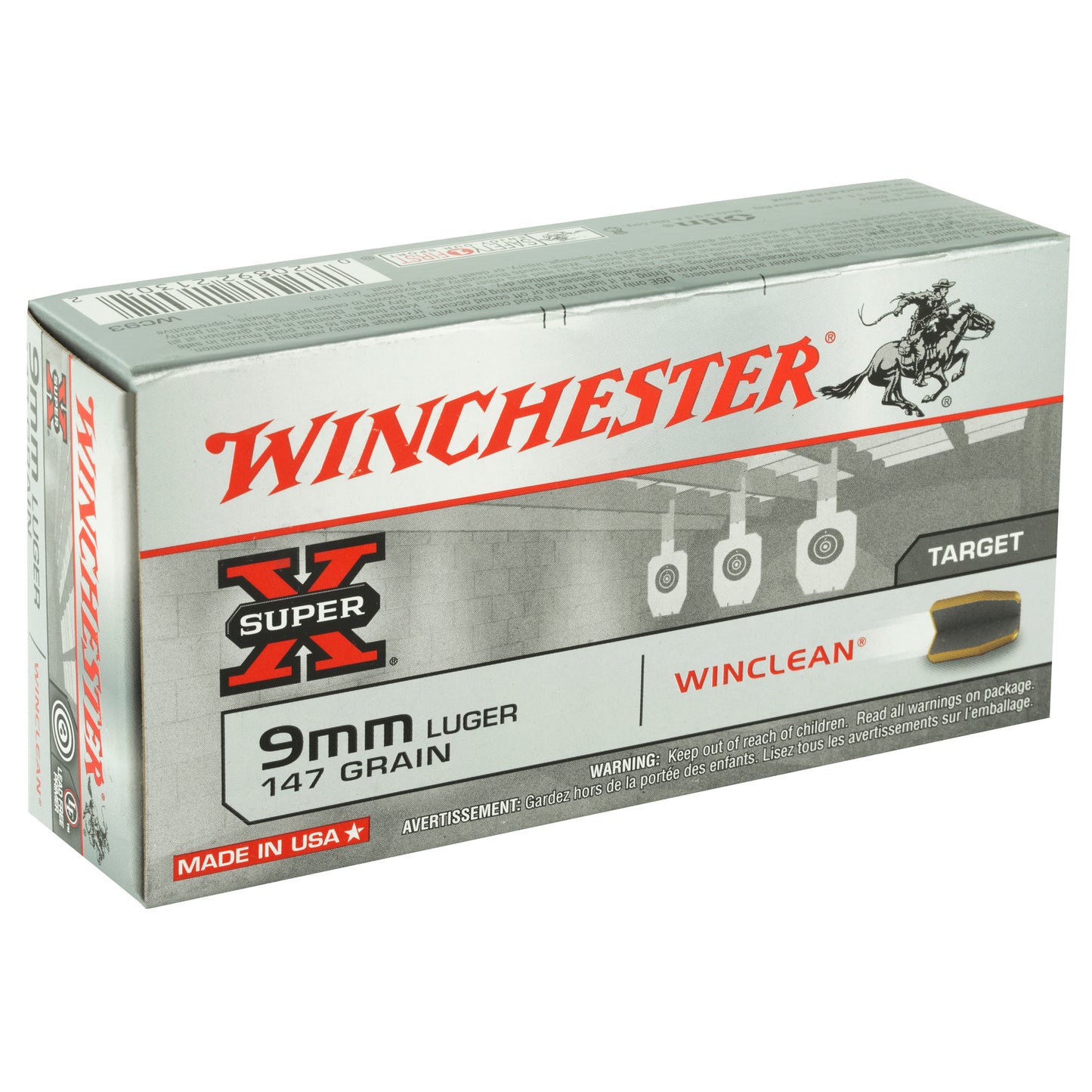 Winchester Ammunition Super-X 9mm 147-Grain Brass Enclosed Base Cartridge (50 Rounds per Box)