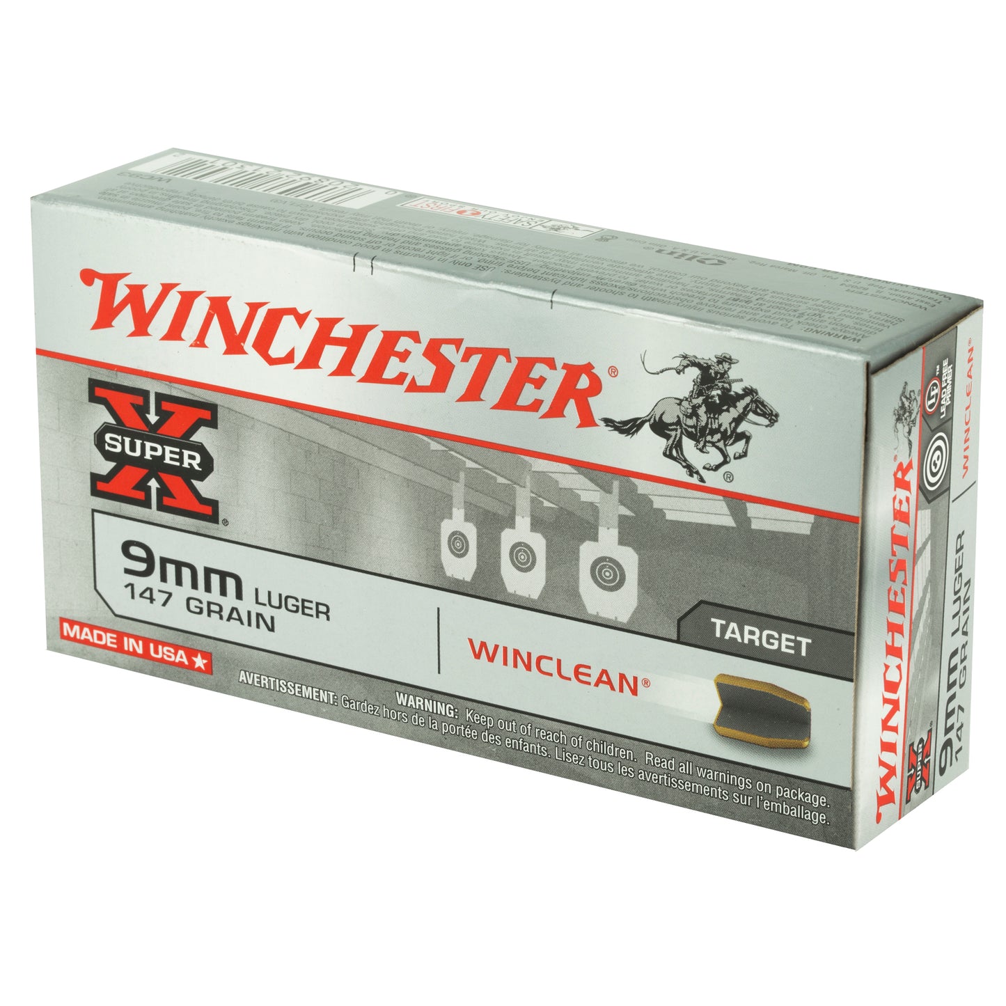 Winchester Ammunition Super-X 9mm 147-Grain Brass Enclosed Base Cartridge (50 Rounds per Box)