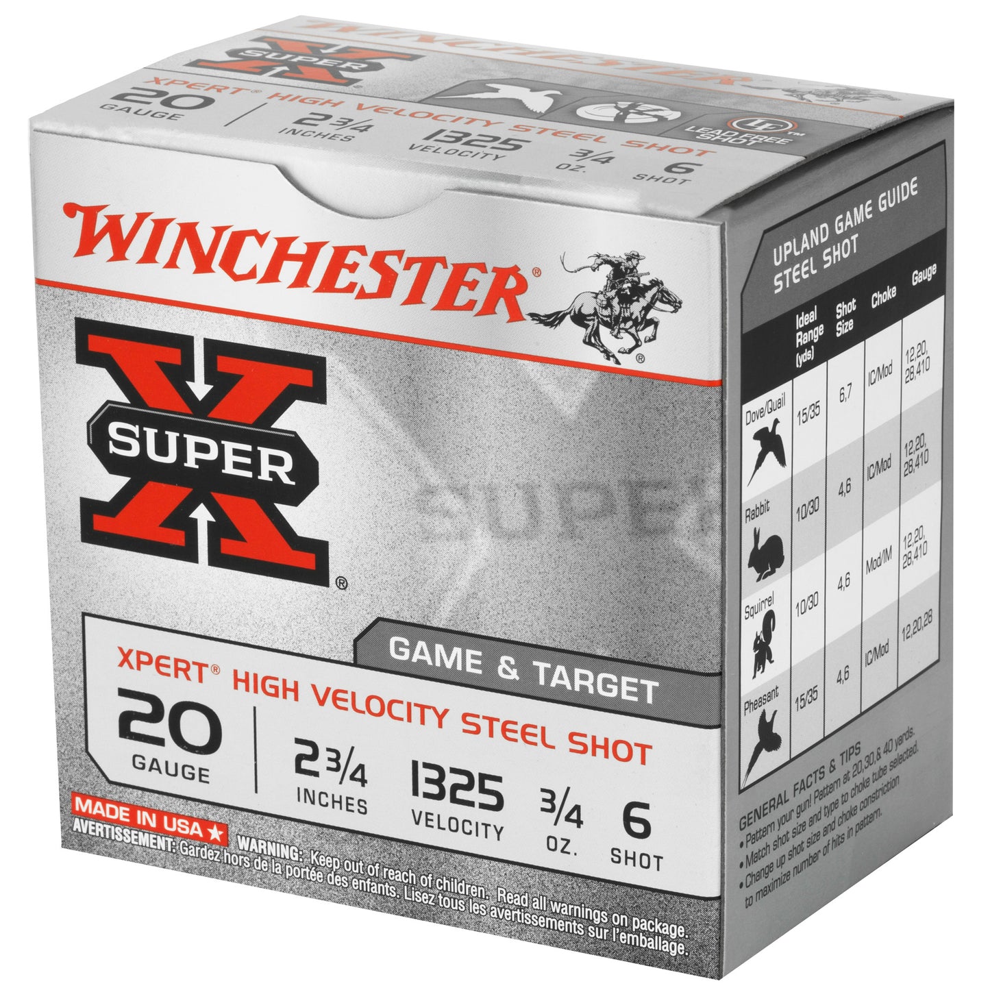 Winchester Ammunition Xpert 20 Gauge Steel Shot, 3/4 oz, #6, 25 Rounds