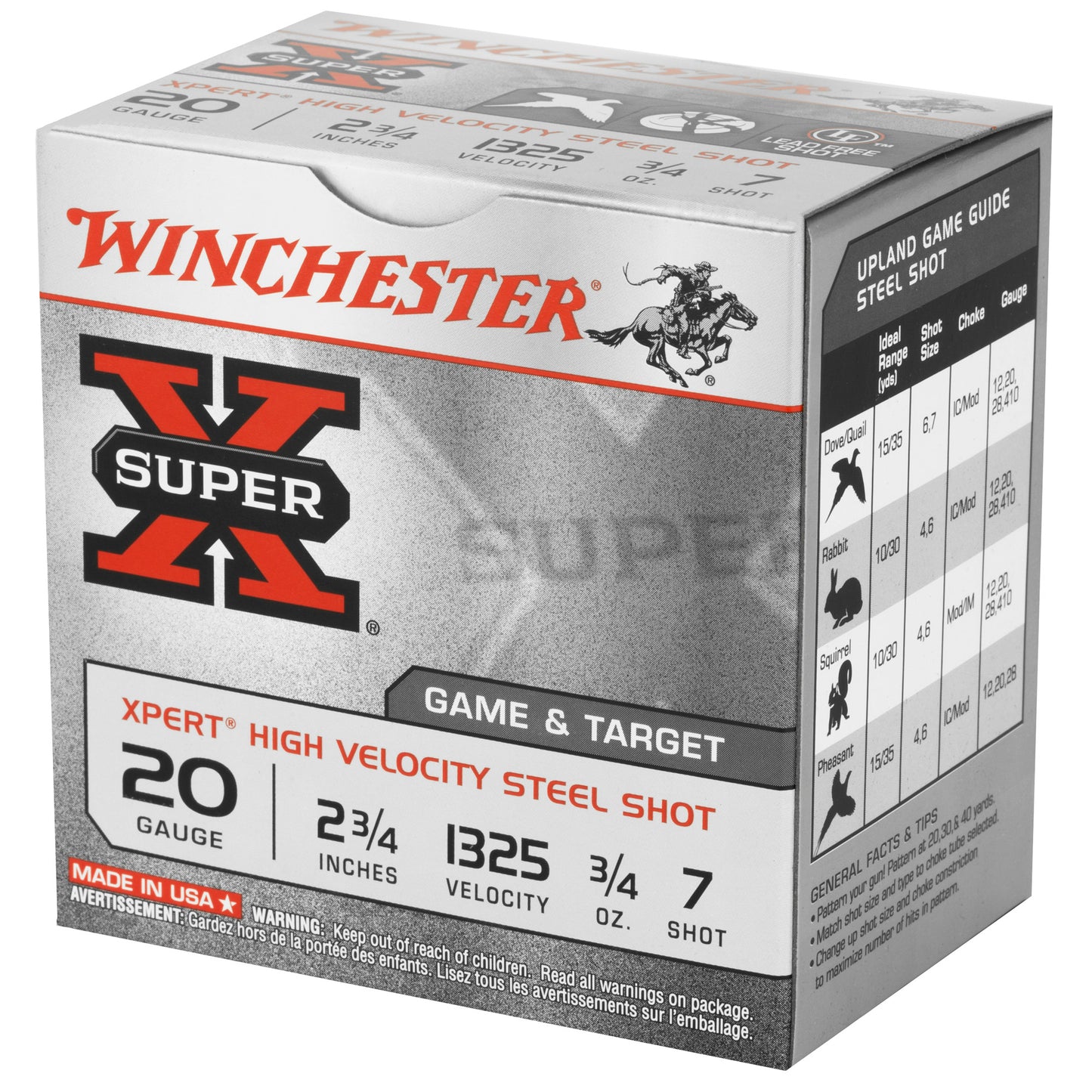 Winchester Ammunition Xpert 20 Gauge Steel Shot, 3/4 oz #7, 25 Rounds per Box