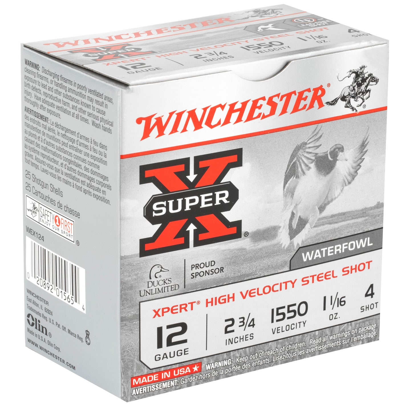 Winchester Ammunition Xpert Hi-Velocity Steel Shot 12 Gauge #4, 1.06 oz for Hunting & Shooting