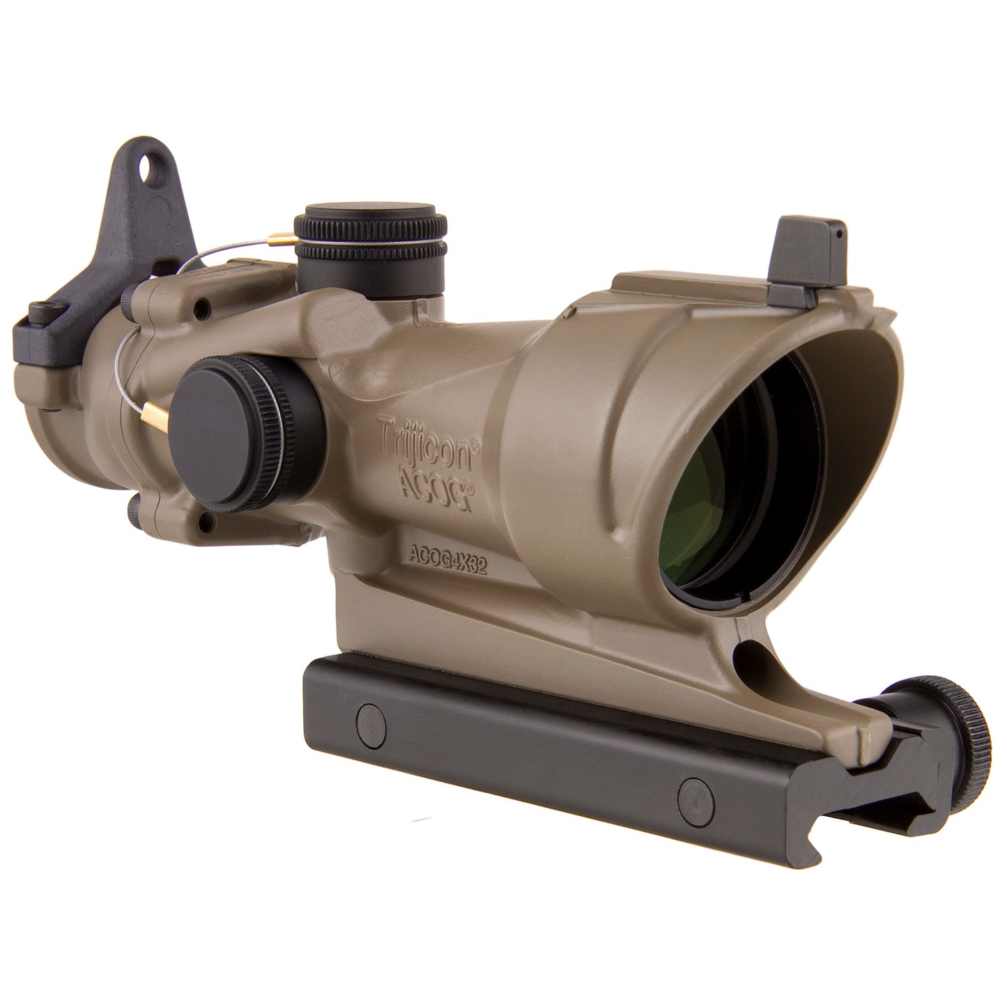 Trijicon ACOG 4x32 Amber Crosshair Rifle Scope in Flat Dark Earth * Durable 32mm Optic for Precision and CQB