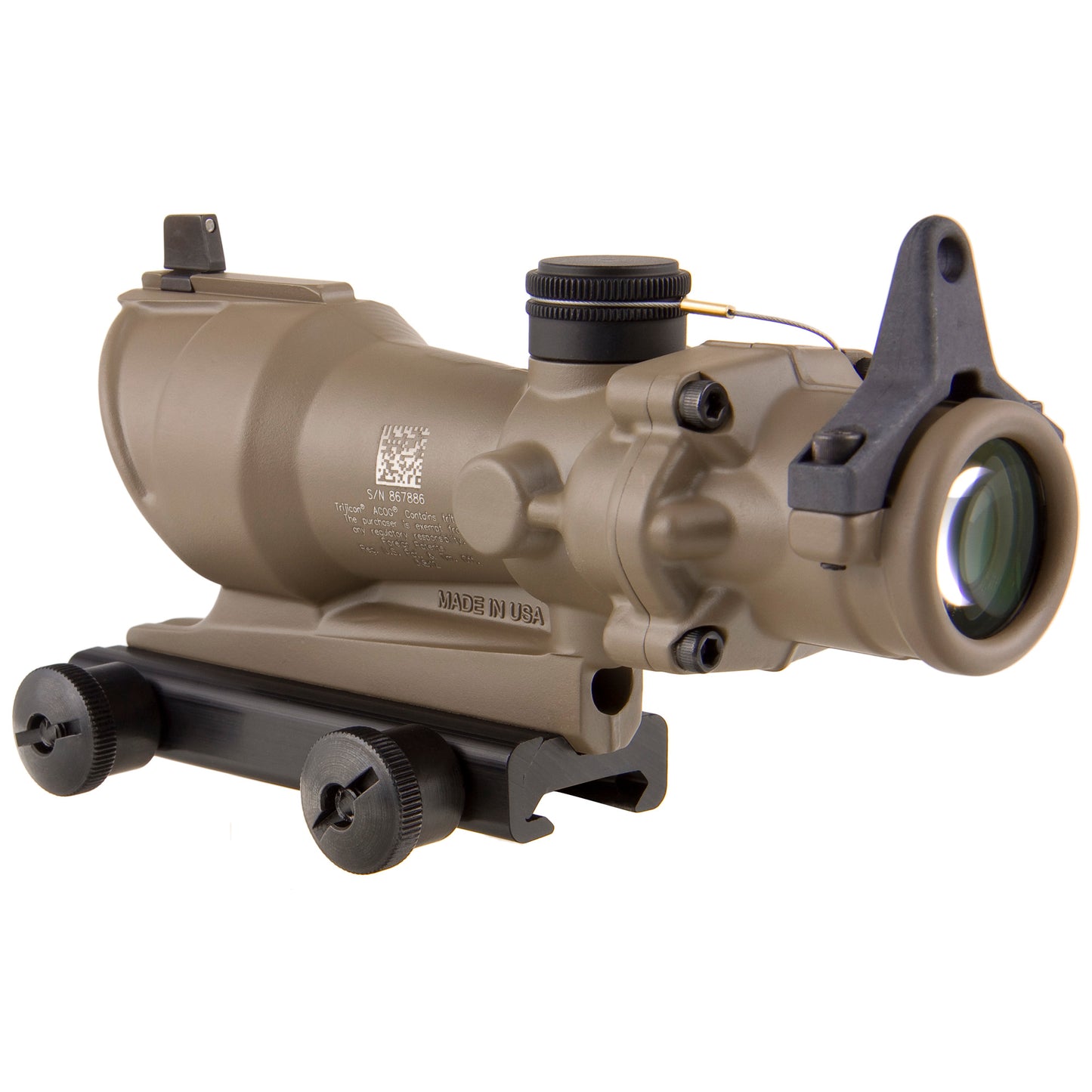 Trijicon ACOG 4x32 Amber Crosshair Rifle Scope in Flat Dark Earth * Durable 32mm Optic for Precision and CQB
