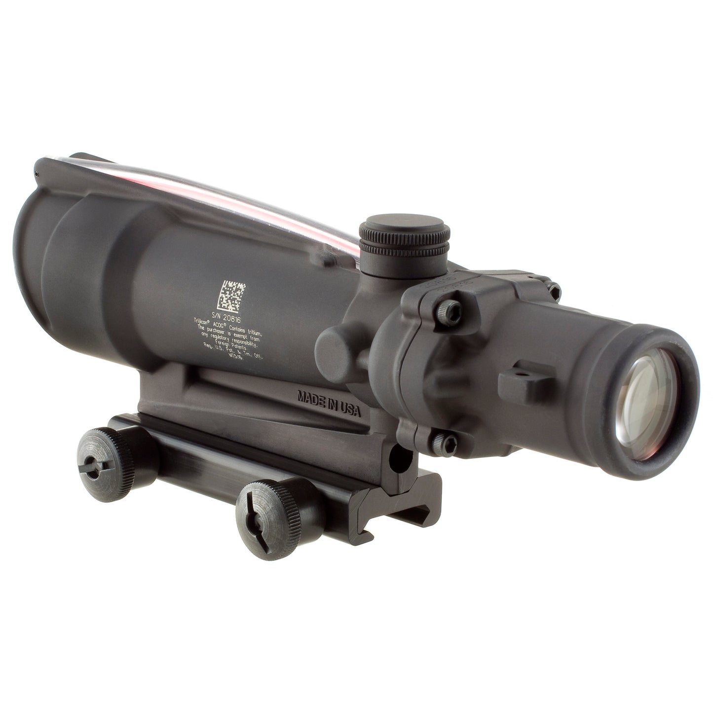 Trijicon ACOG 3.5X35 Red Chevron .308 Rifle Scope * Durable Fixed Power Optic with Illuminated Reticle