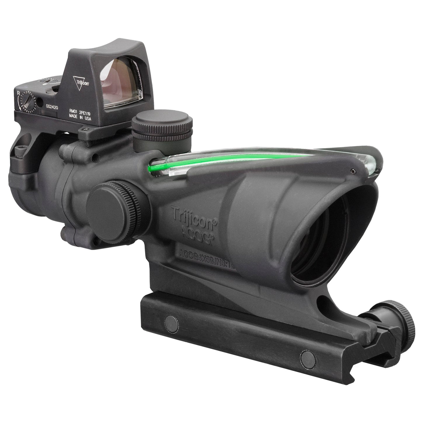 Trijicon ACOG 4x32 Rifle Scope with Green Crosshair for .223 Caliber Weapons