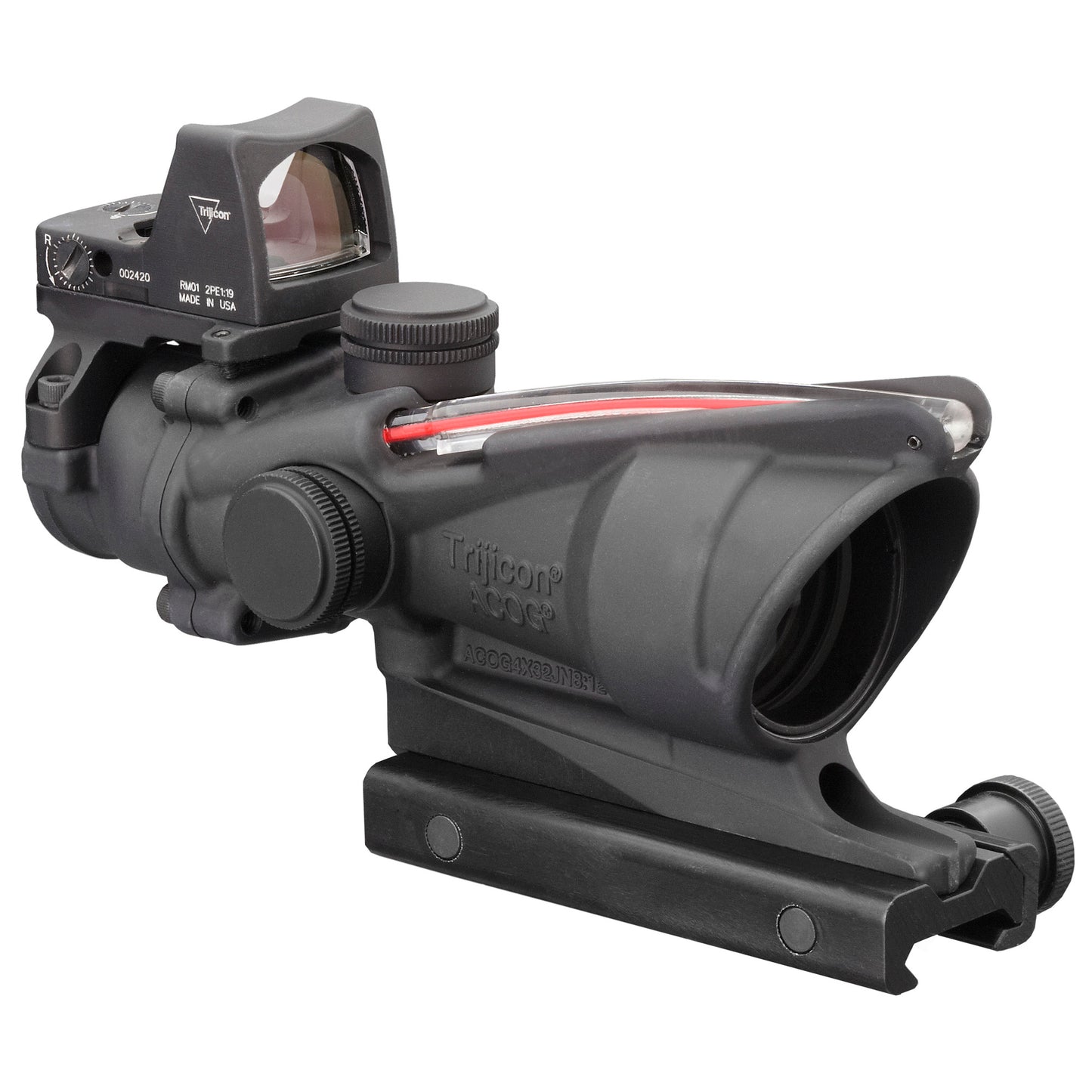 Trijicon ACOG 4x32 Red Chevron Riflescope with RMR for .223 Caliber