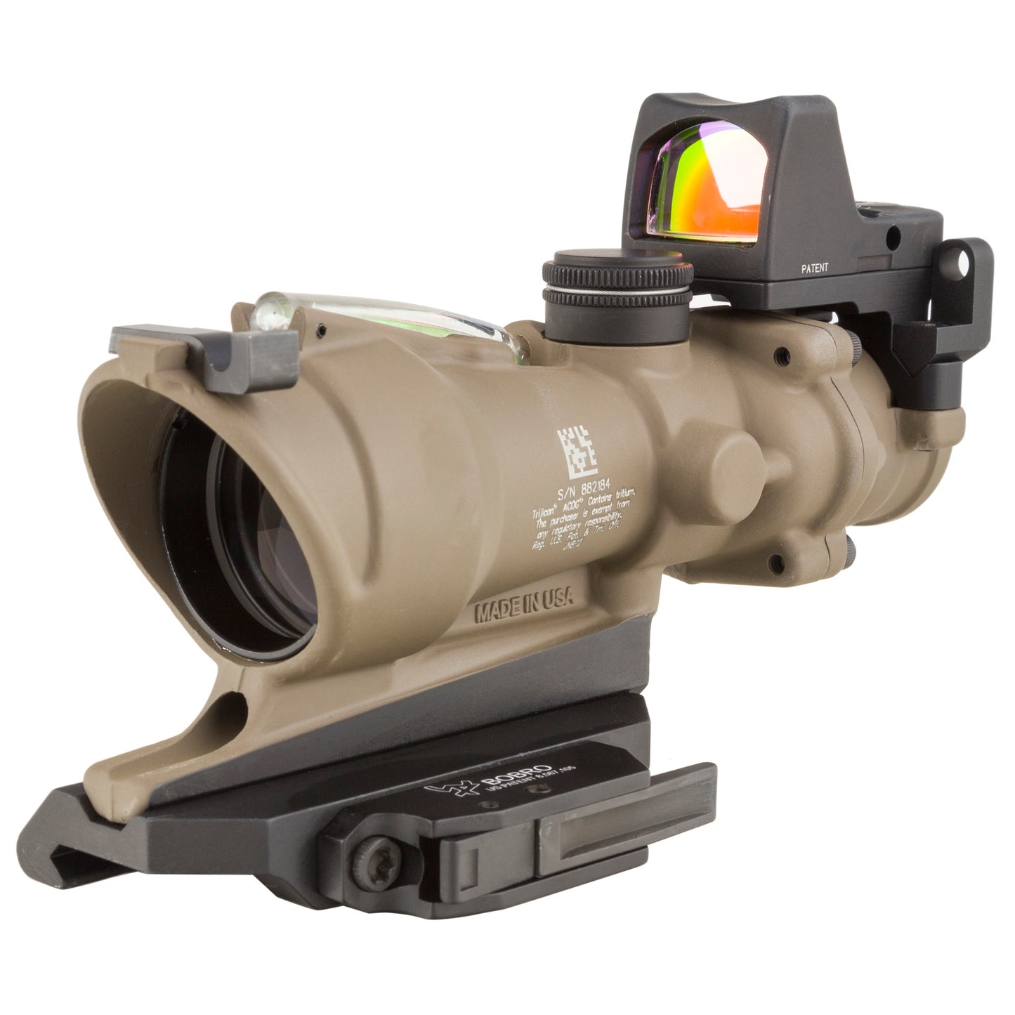Trijicon ACOG 4x32 Green Crosshair Rifle Scope with RMR for Tactical Precision * Flat Dark Earth