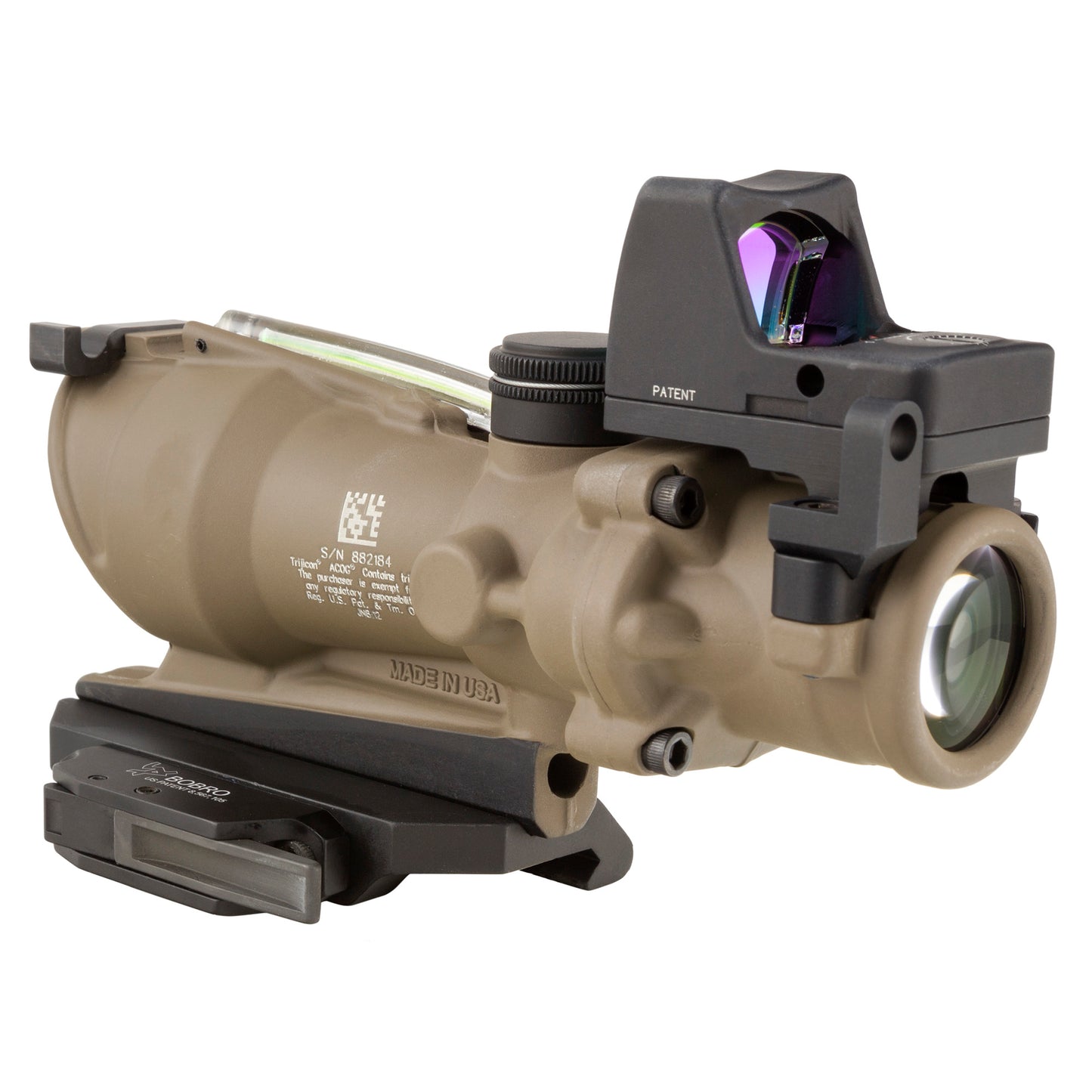 Trijicon ACOG 4x32 Green Crosshair Rifle Scope with RMR for Tactical Precision * Flat Dark Earth