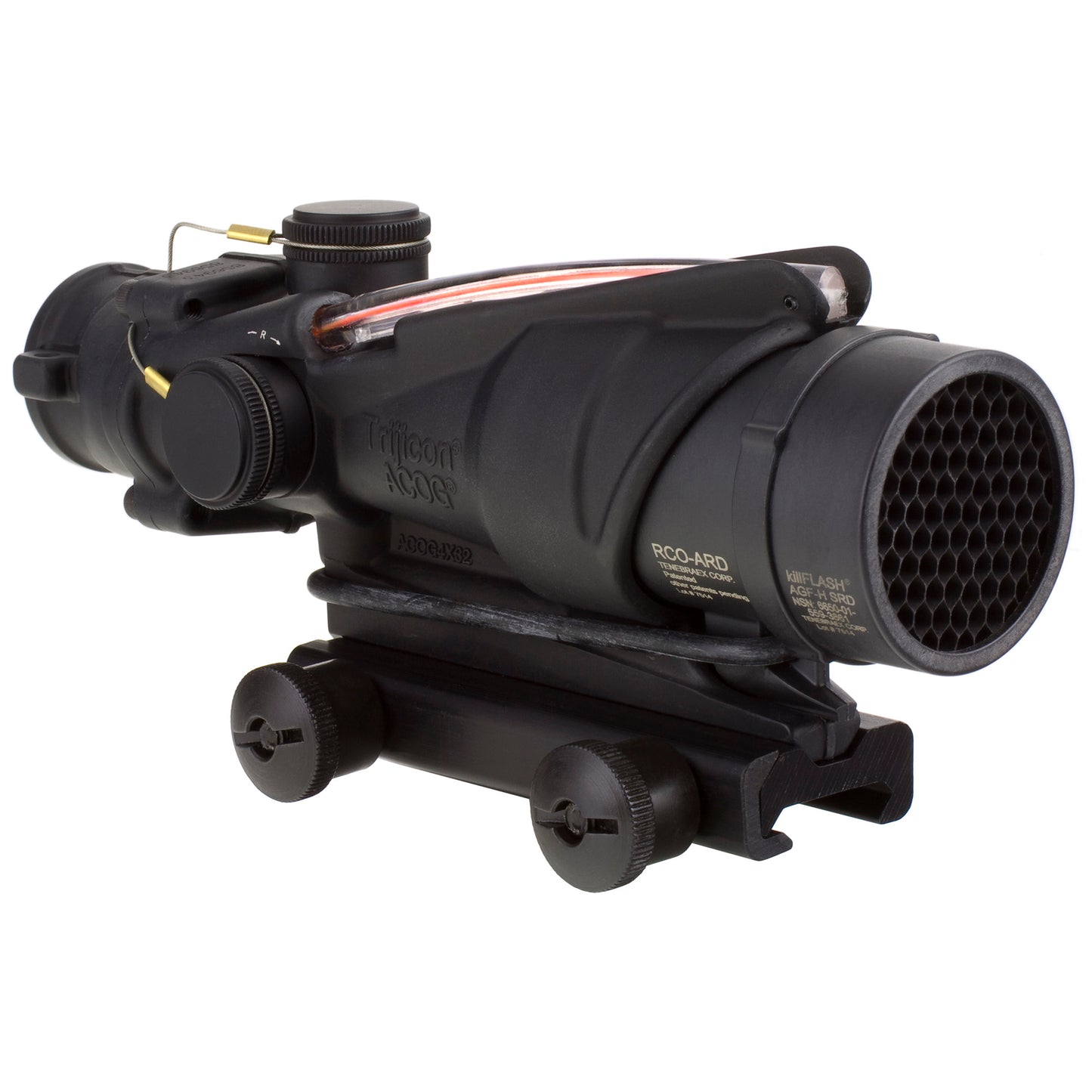Trijicon ACOG RCO 4x32 Red Chevron Rifle Scope for M16A4 * Durable 32mm Fixed Power Optic with Illuminated Reticle
