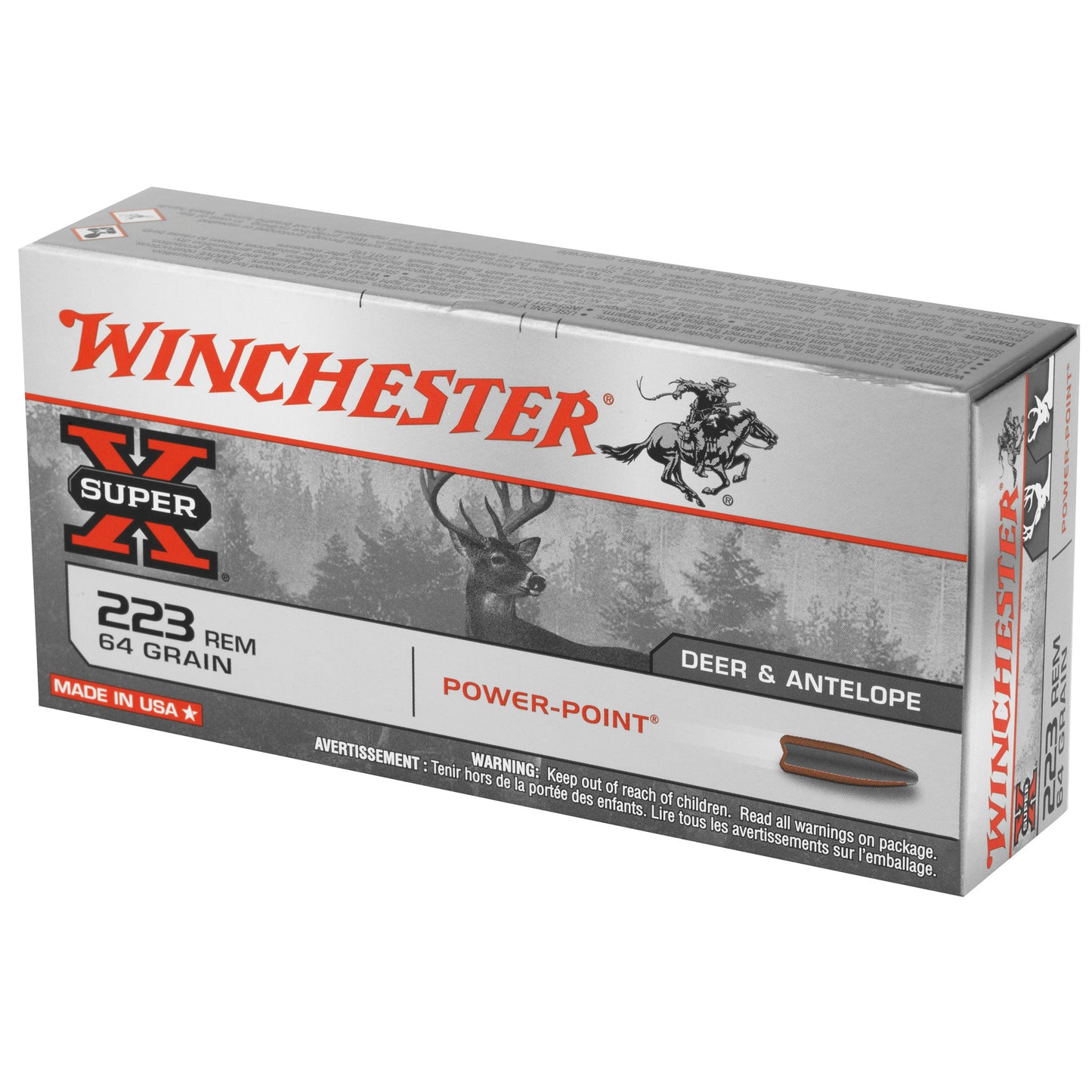 Winchester Ammunition Super-X Power-Point .223 Remington 64-Grain Rifle Ammunition (20 Rounds)