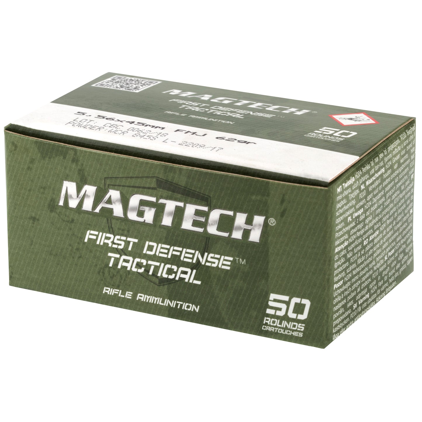 Magtech First Defense 556 NATO 62 Grain Full Metal Jacket Ammunition (50 Rounds)