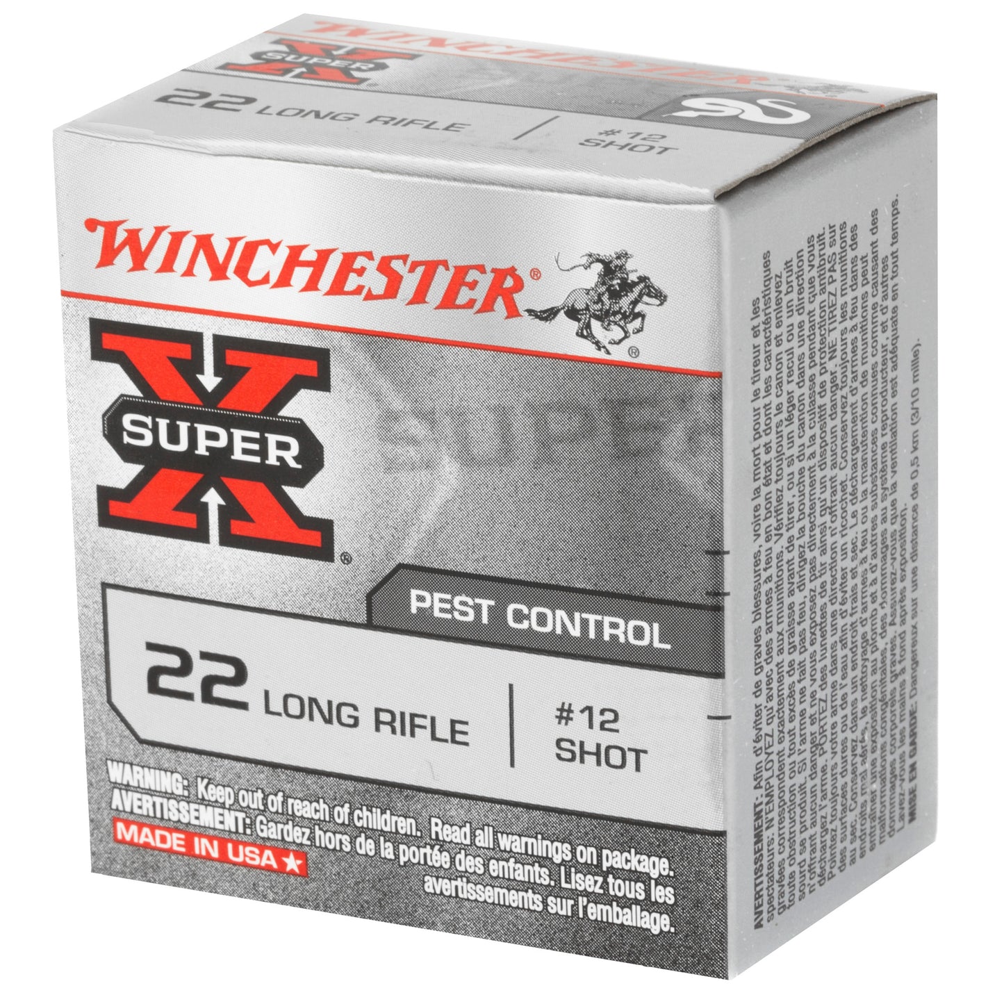 Winchester Ammunition Super-X .22 LR Shot, #12 Grain, 50 Rounds per Box
