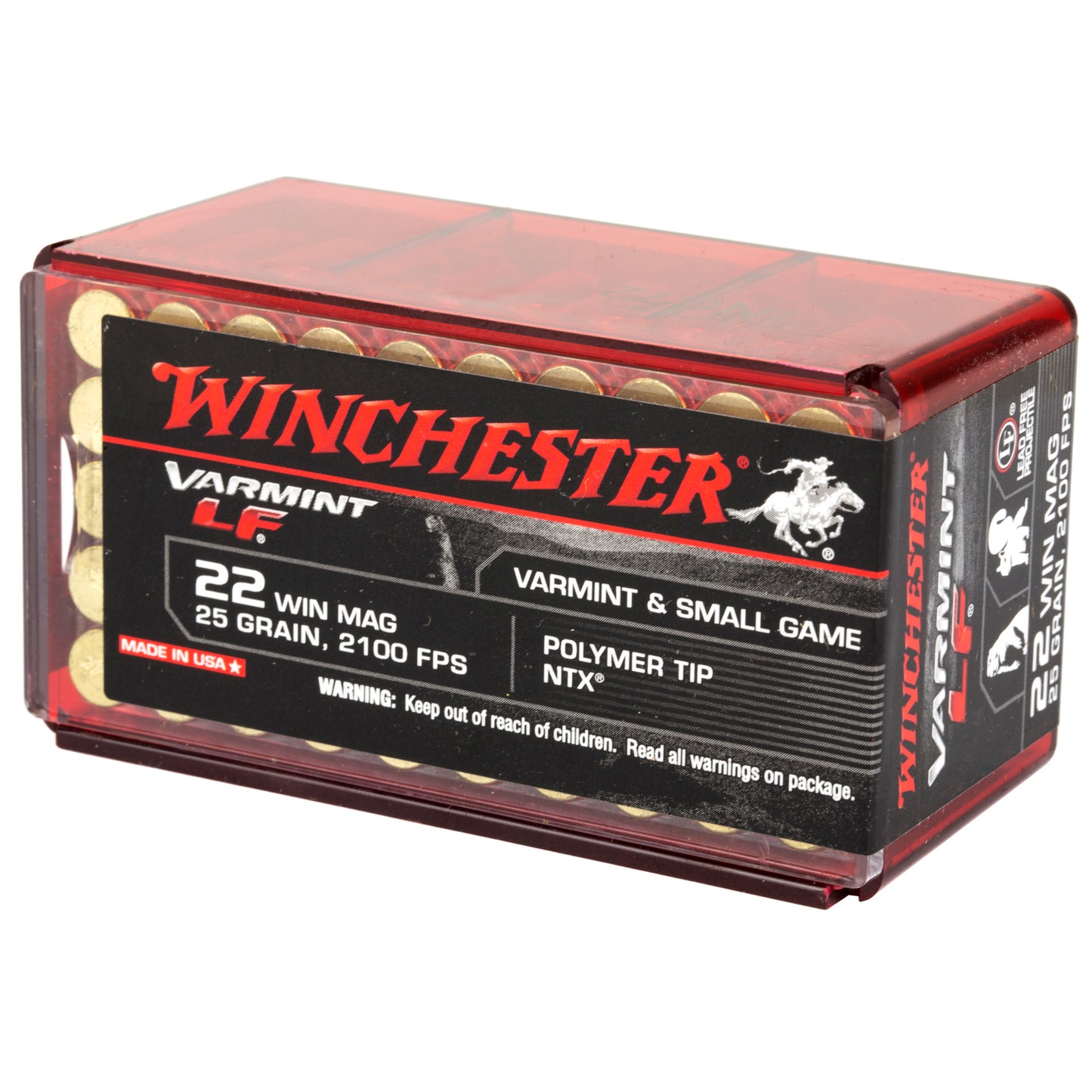 Winchester Ammunition Varmint LF 22 WMR 25-Grain NTX - Reliable Small Game and Varmint Ammo