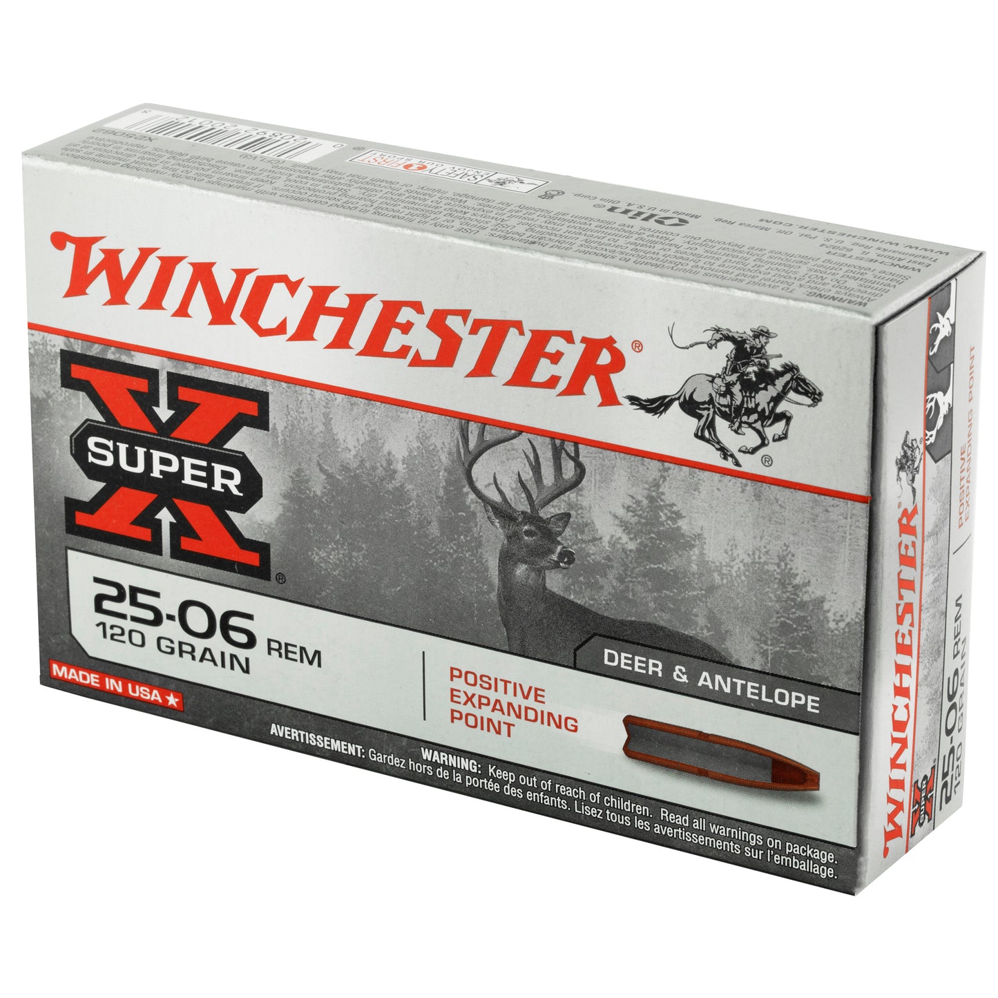 Winchester Ammunition Super-X 25-06 Remington 120-Grain Positive Expanding Point Rifle Ammunition * 20 Rounds