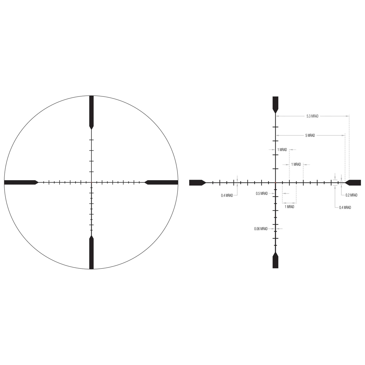Trijicon Tenmile 6-24x50 Rifle Scope with Red LED Dot MRAD Ranging Reticle