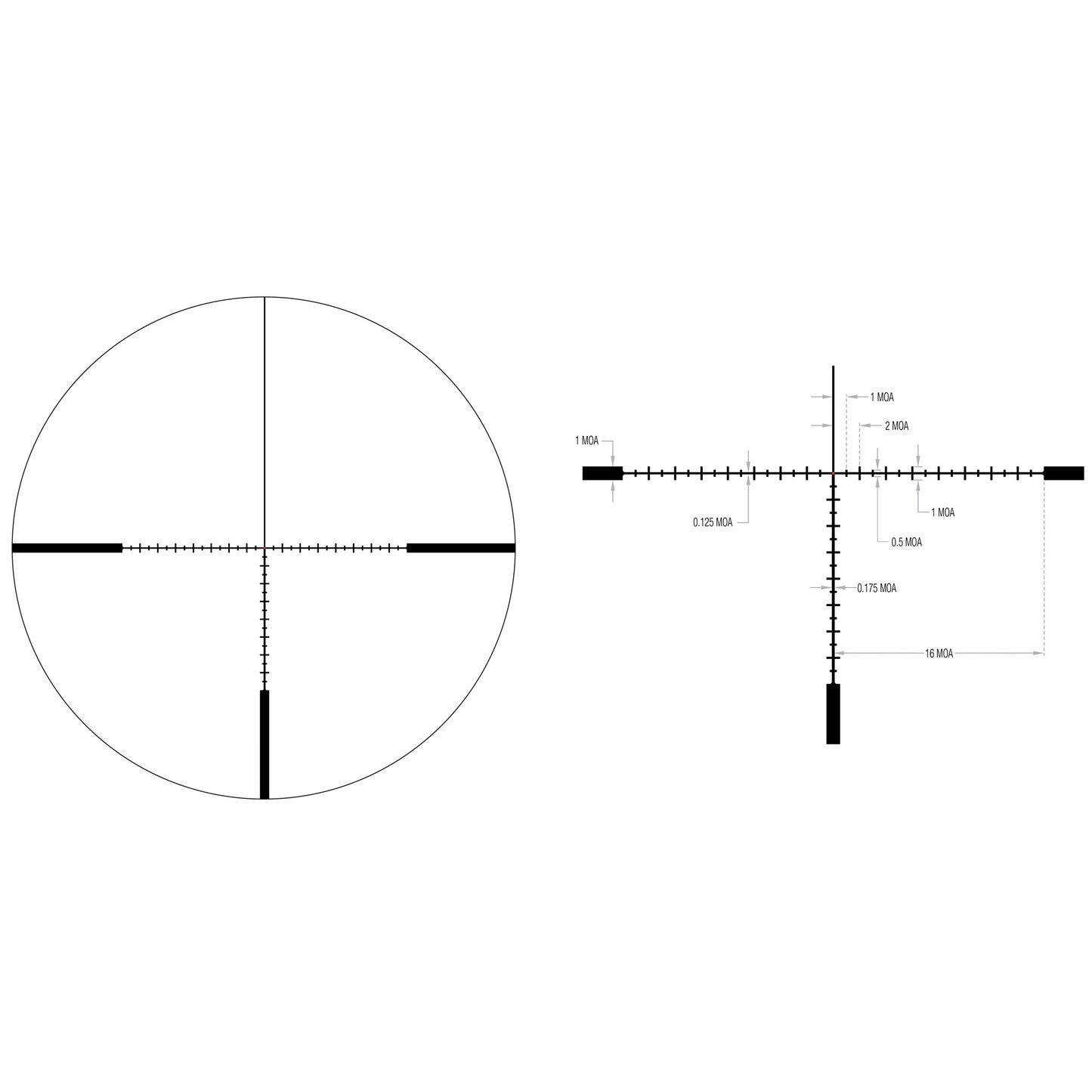 Trijicon Tenmile HX 6-24x50 Rifle Scope with MOA Ranging Reticle and Red LED Dot Illumination