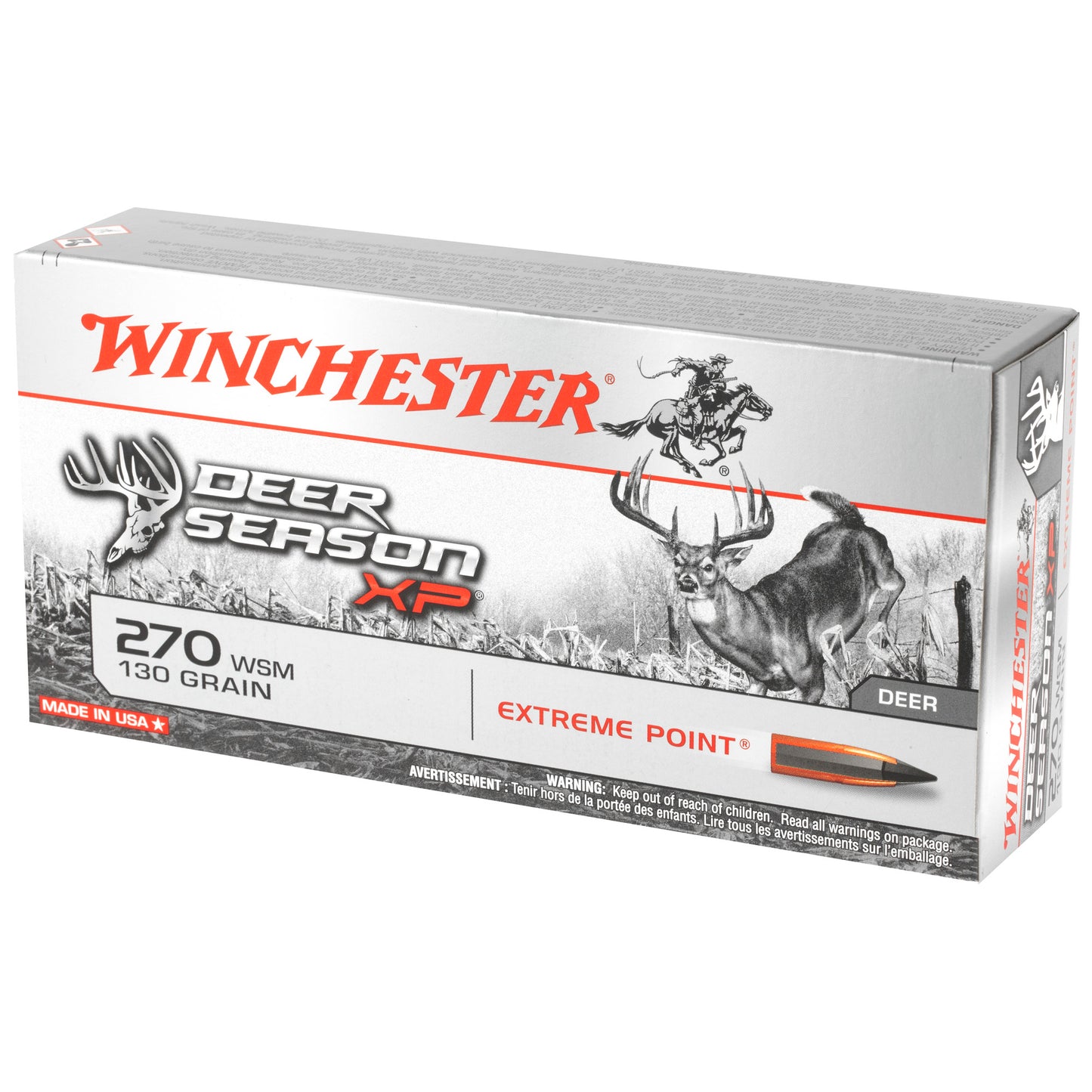 Winchester Ammunition Deer Season XP 270 Winchester Short Magnum 130-Grain Polymer Tip Ammunition - Pack of 20