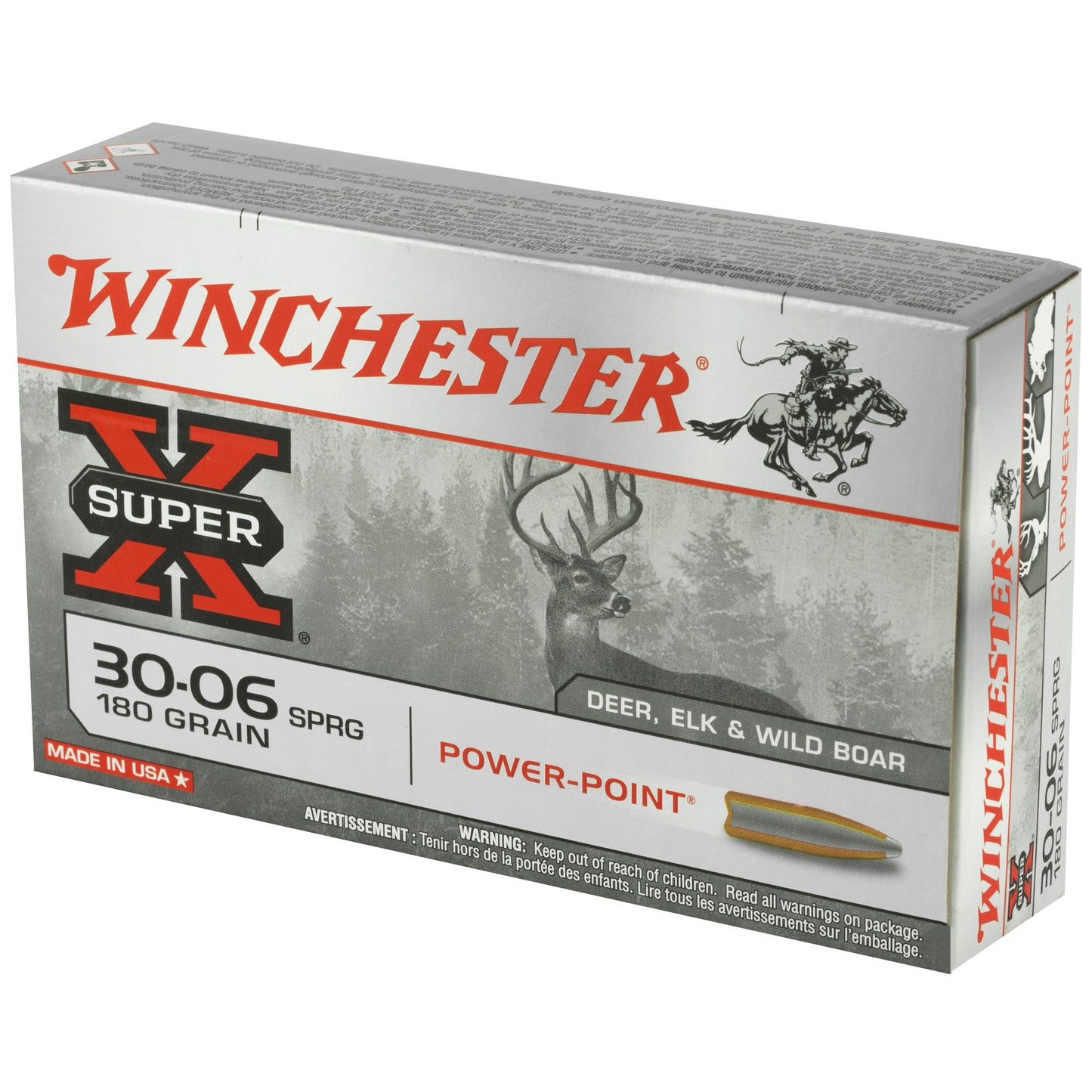 Winchester Ammunition Super-X Power Point 30-06 Springfield 180 Grain | 20 Rounds Per Box