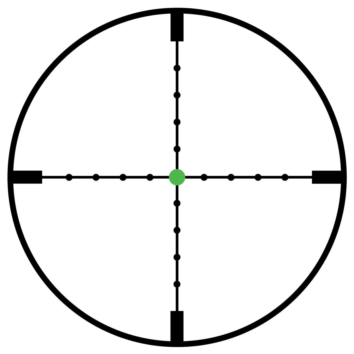 Trijicon AccuPoint 2.5-10x56 Rifle Scope with MIL-Dot Crosshair and Green Dot - Black