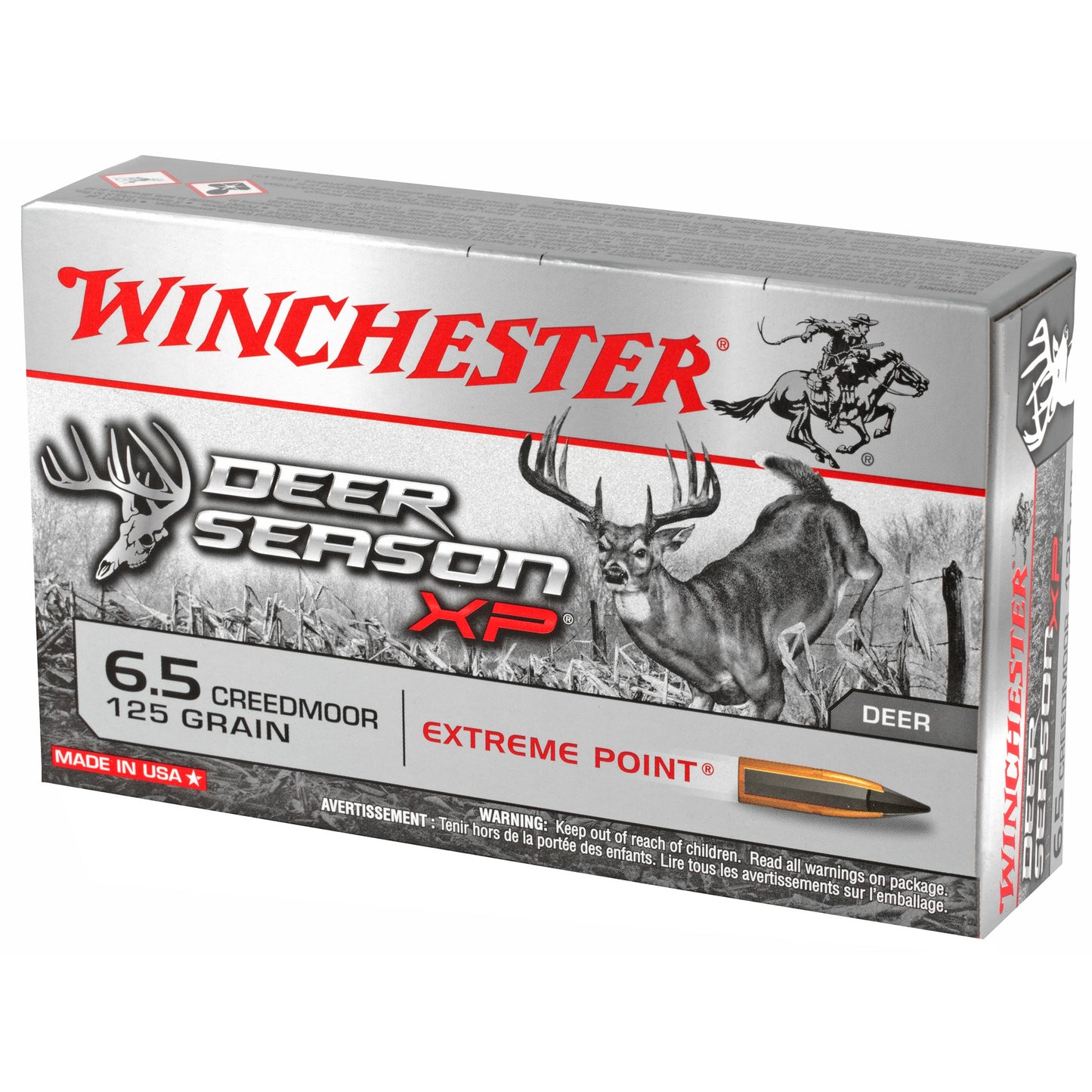 Winchester Ammunition Deer Season XP 6.5 Creedmoor 125-Grain Polymer Tip Bullets (20 Rounds per Box)