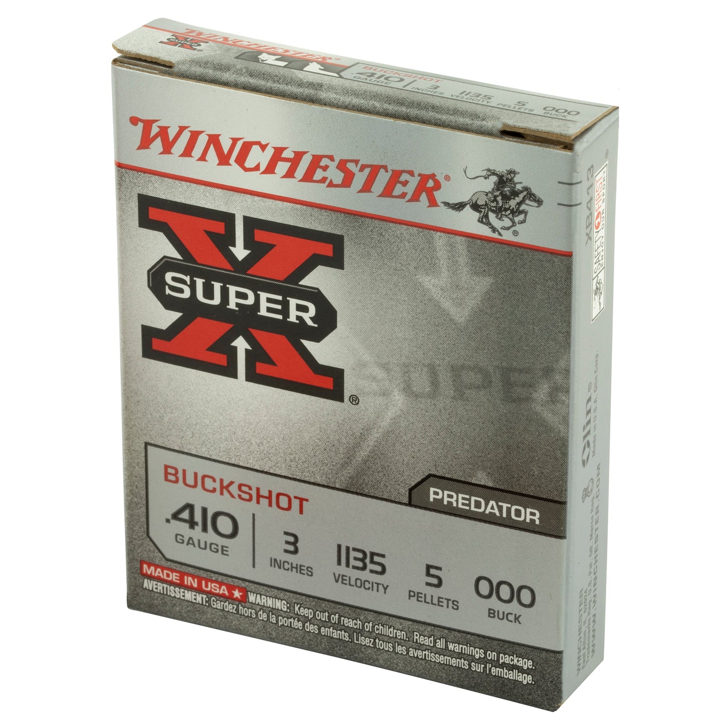 Winchester Ammunition Super-X 410 Gauge 3 Buckshot * 000 Buck, 5 Rounds per Box