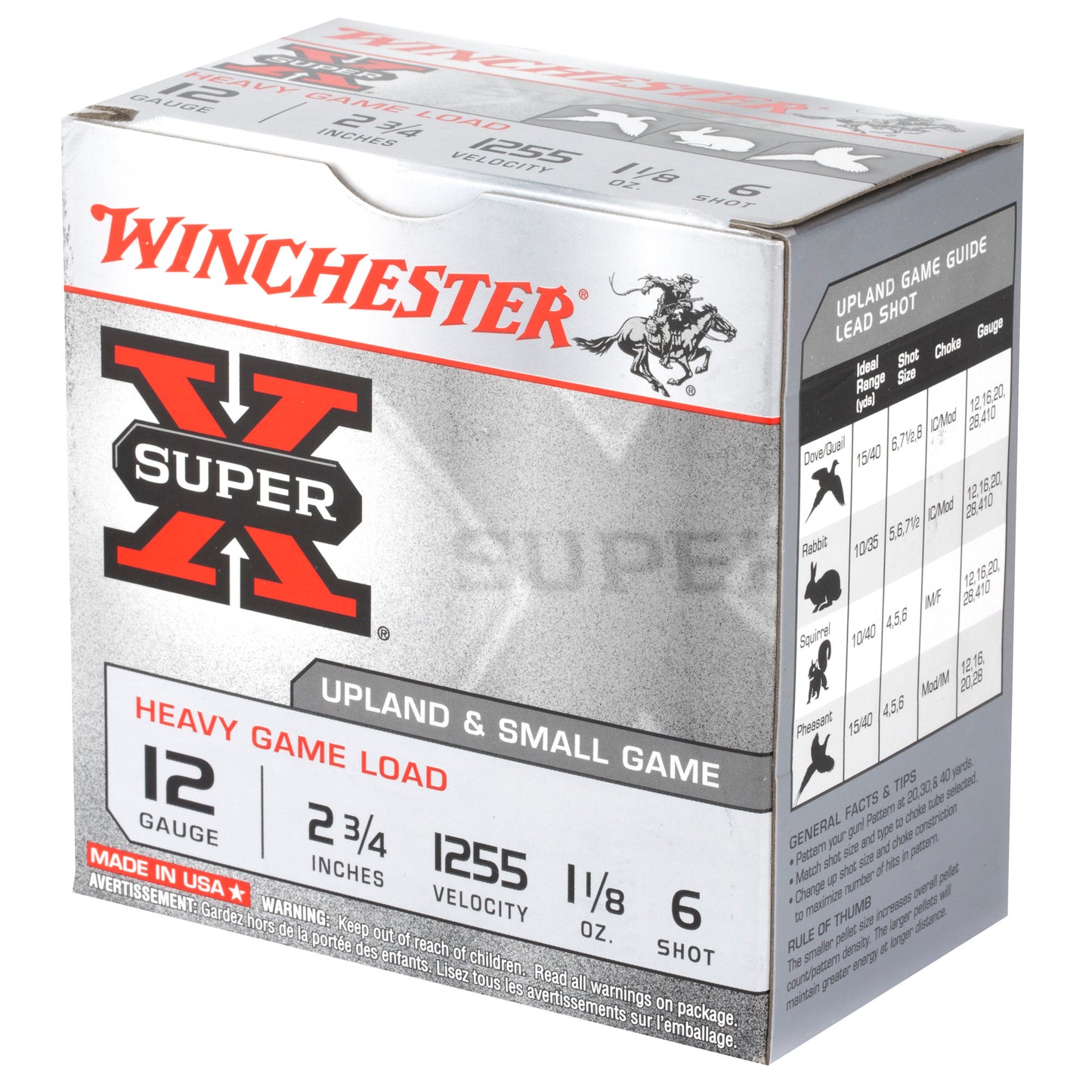 Winchester Ammunition Super-X 12 Gauge Shotshells * 1 1/8 oz #6 Shot, 25 Rounds Per Box
