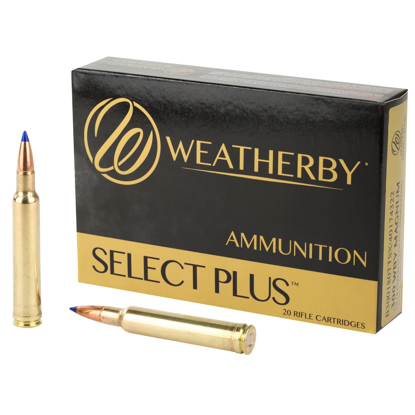 Weatherby Select Plus 300 Weatherby Magnum Tipped Triple Shock X Ammunition * 180 Grain, Box of 20