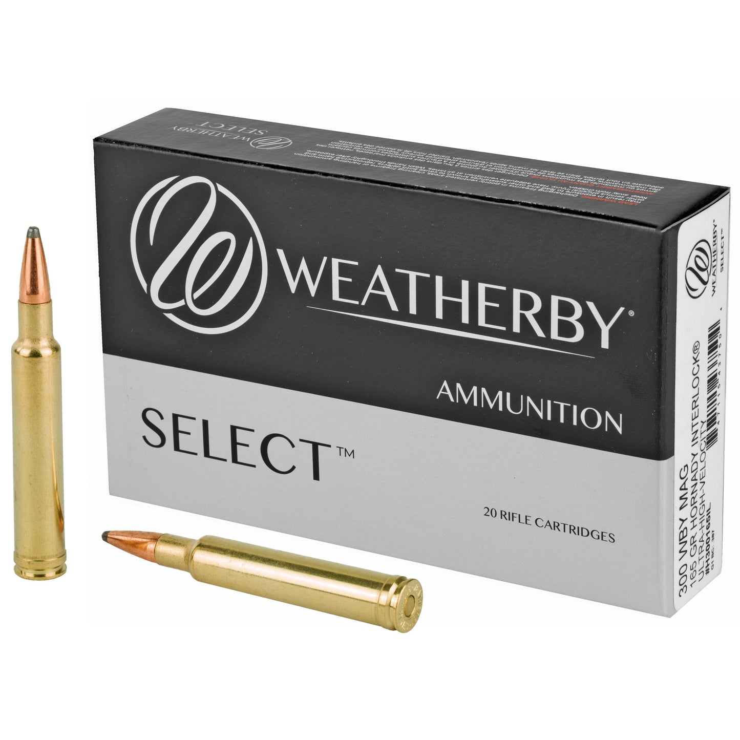 Weatherby Select 300 Weatherby Magnum 165-Grain InterLock Rifle Ammunition, 20 Rounds