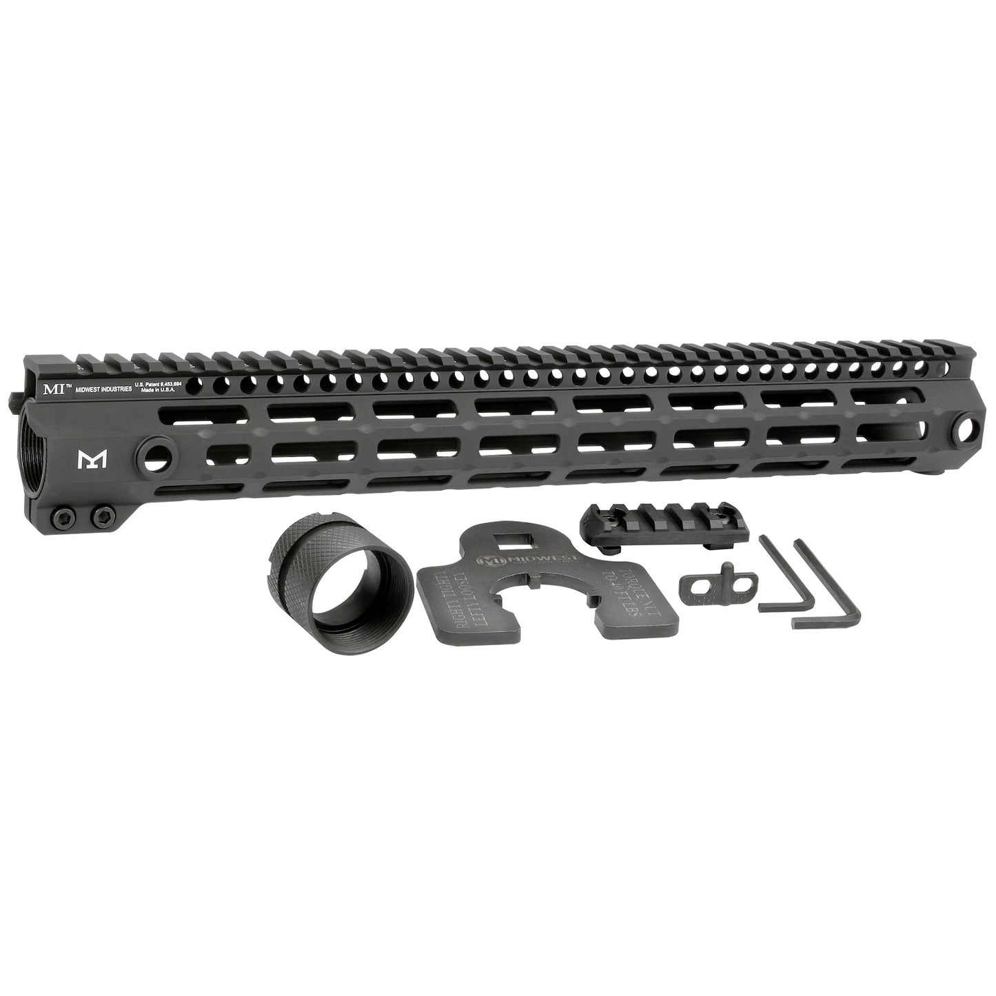 Midwest Industries Gen 4 M-Series Handguard for AR-15 - 15-inch M-LOK Rail System in Black