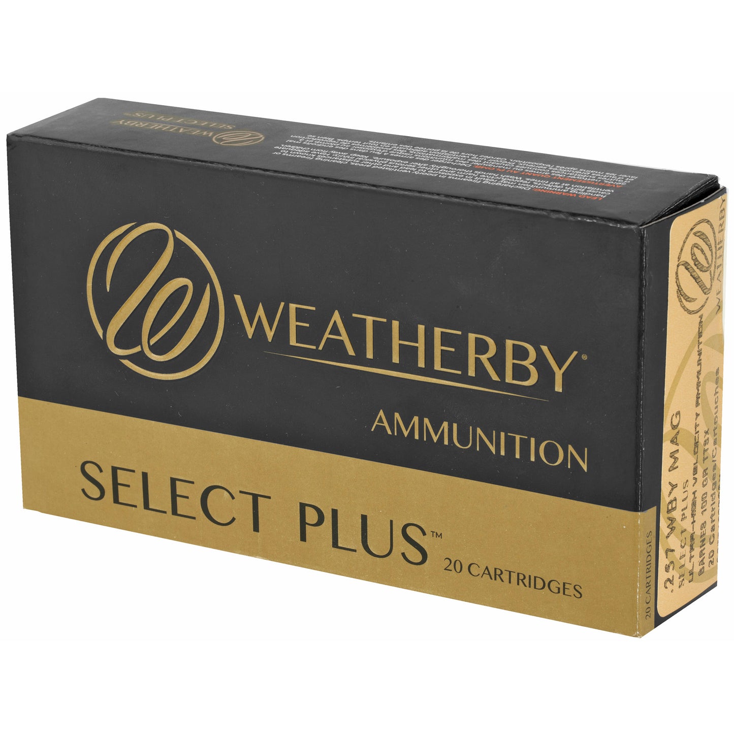 Weatherby Select Plus 257 Weatherby Magnum 100-Grain Tipped Triple Shock X Ammunition, 20 rounds per box