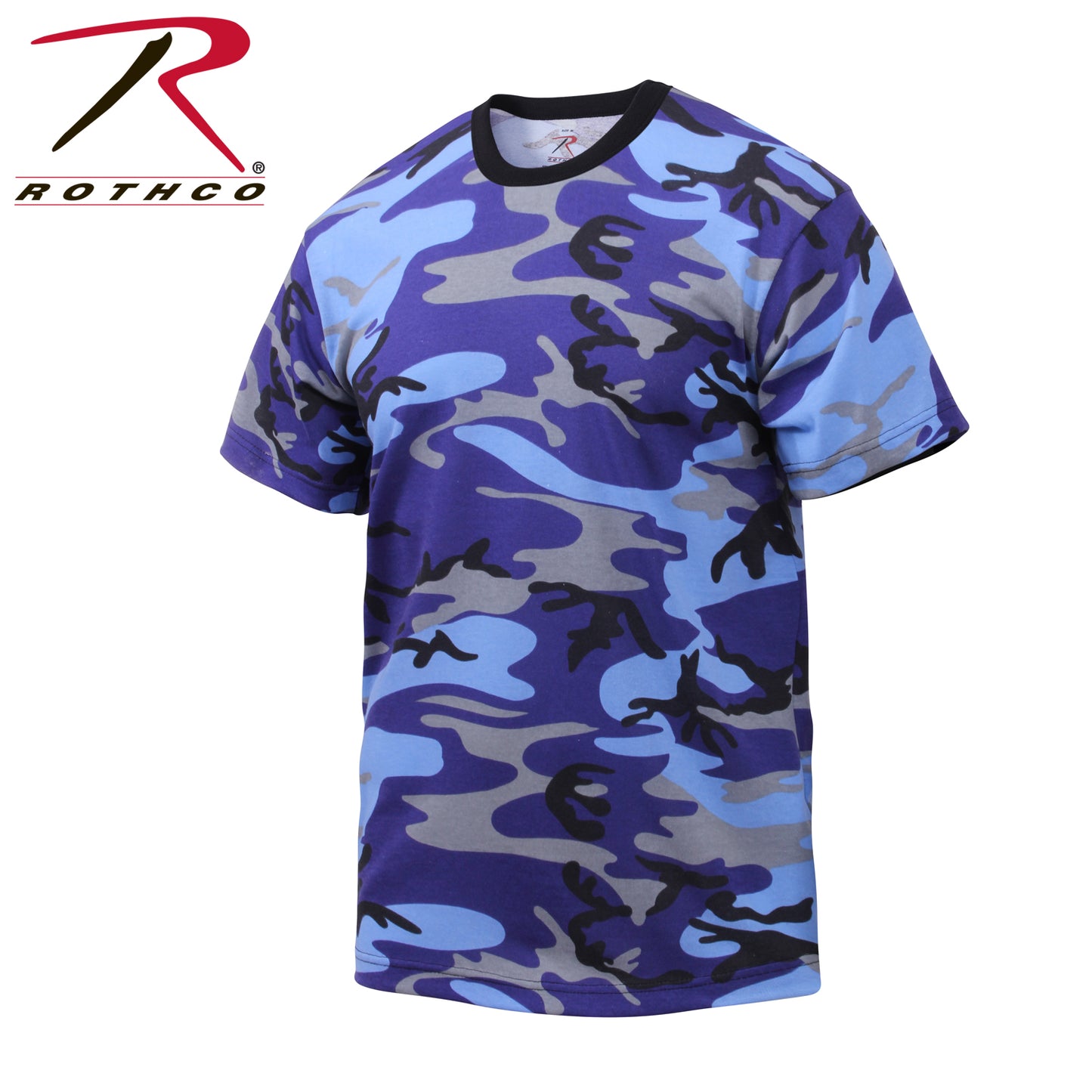 Rothco Camo T-Shirt Electric Blue Camo Size L
