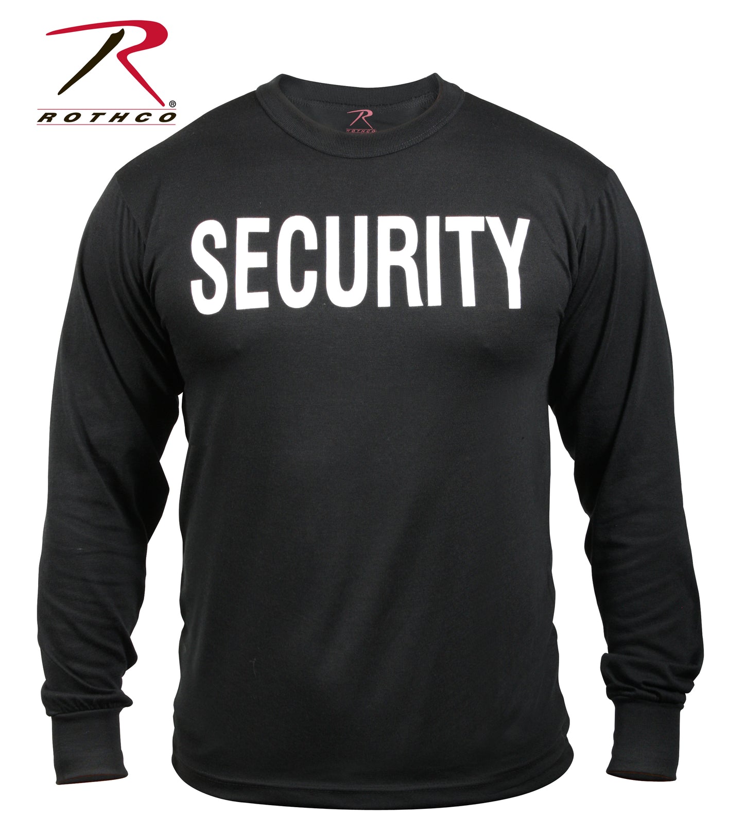 Rothco 2-Sided Security Long Sleeve T-Shirt Black Size XL