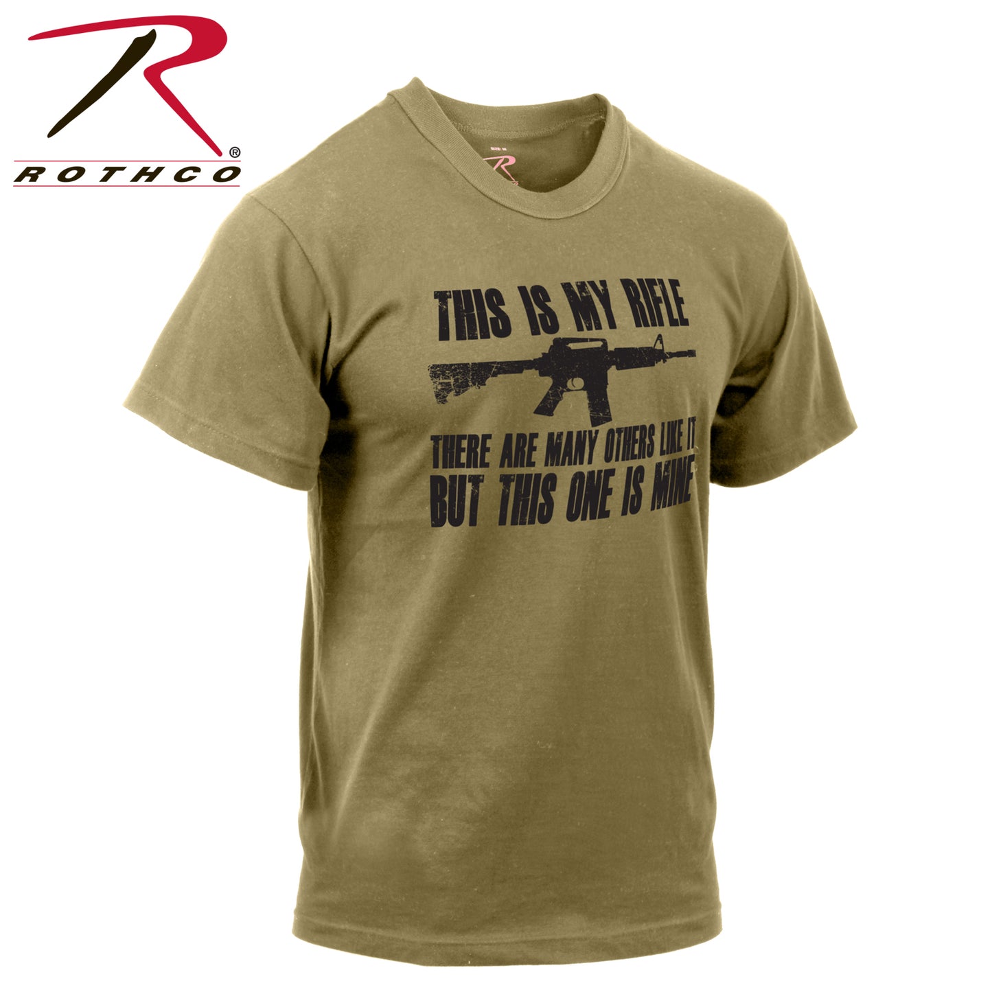 Rothco 'This Is My Rifle' T-Shirt Coyote Brown Size S
