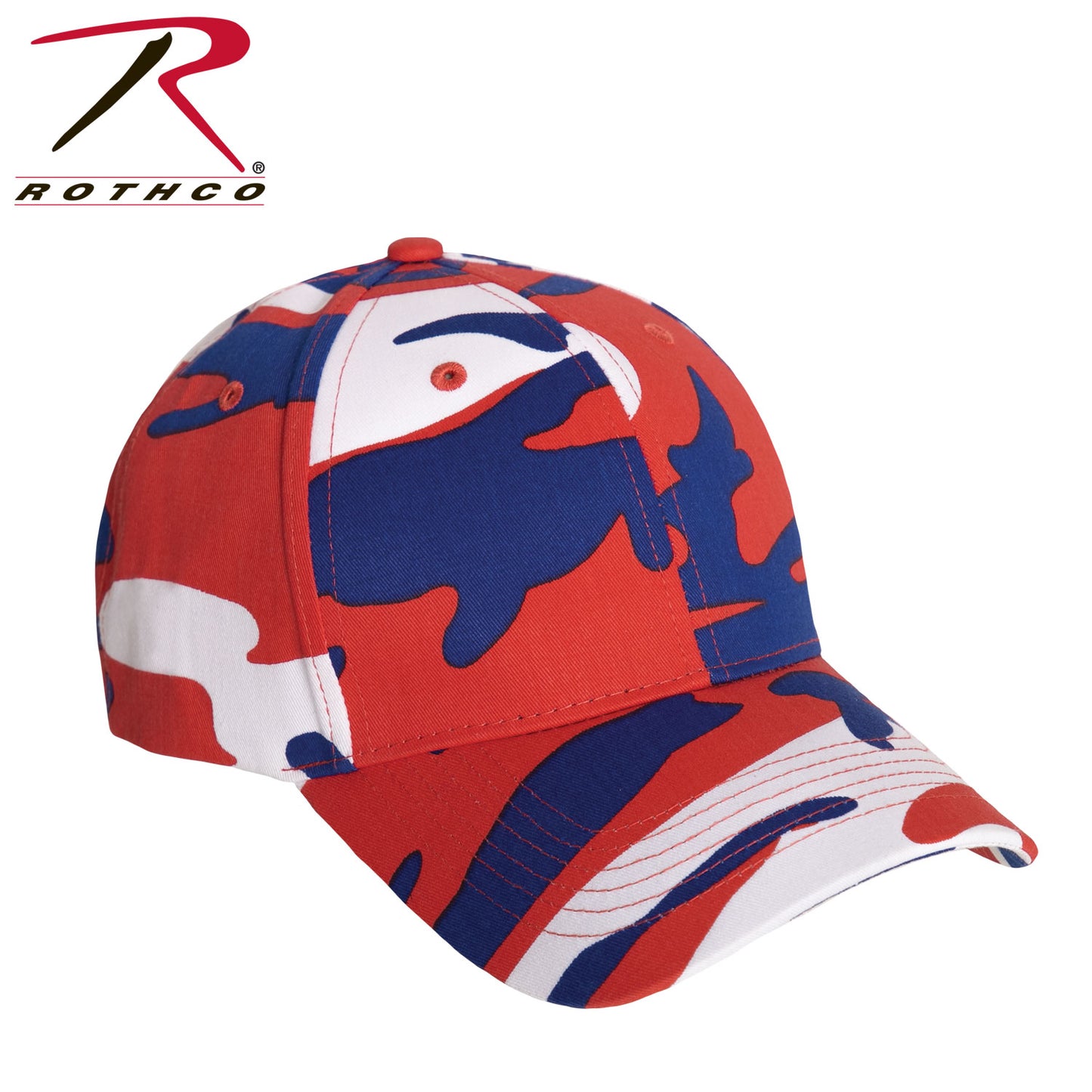 Rothco Supreme Camo Low Profile Cap Red / White / Blue Camo Size One Size