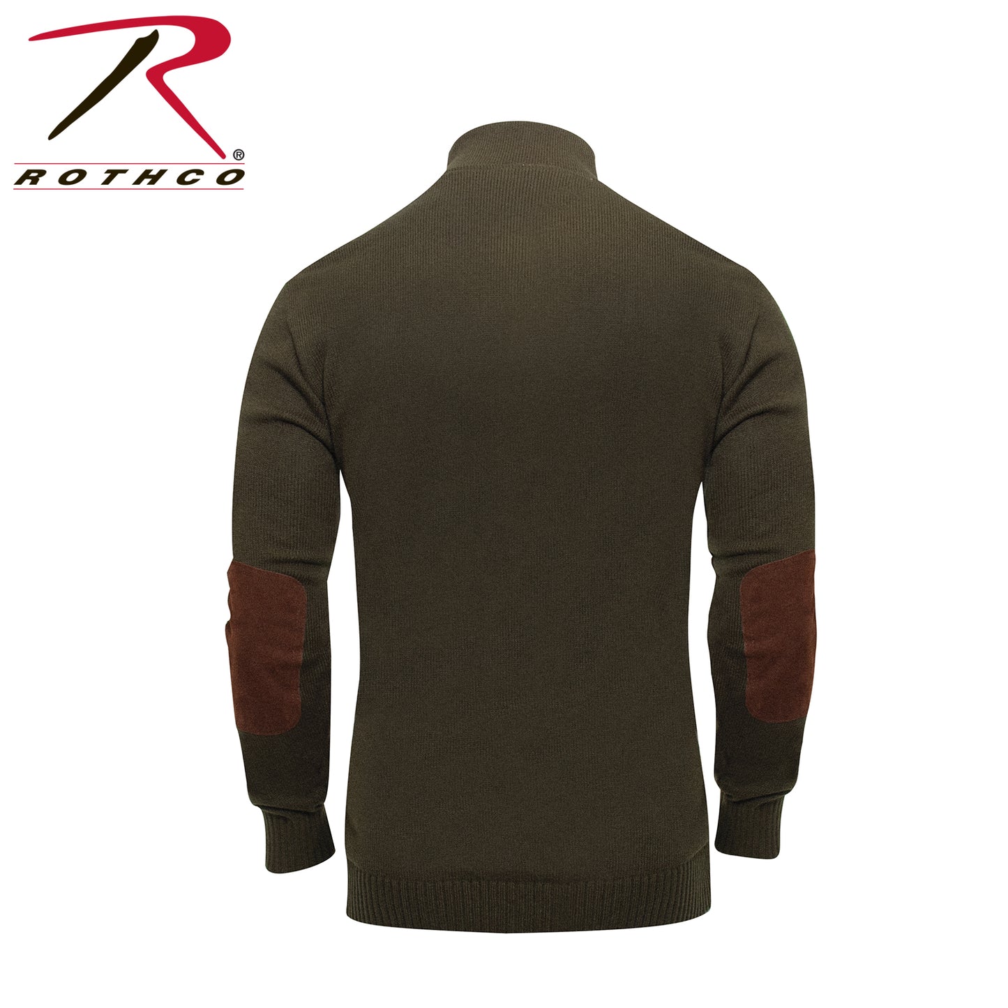 Rothco 3-Button Sweater with Suede Accents Olive Drab Size 2XL