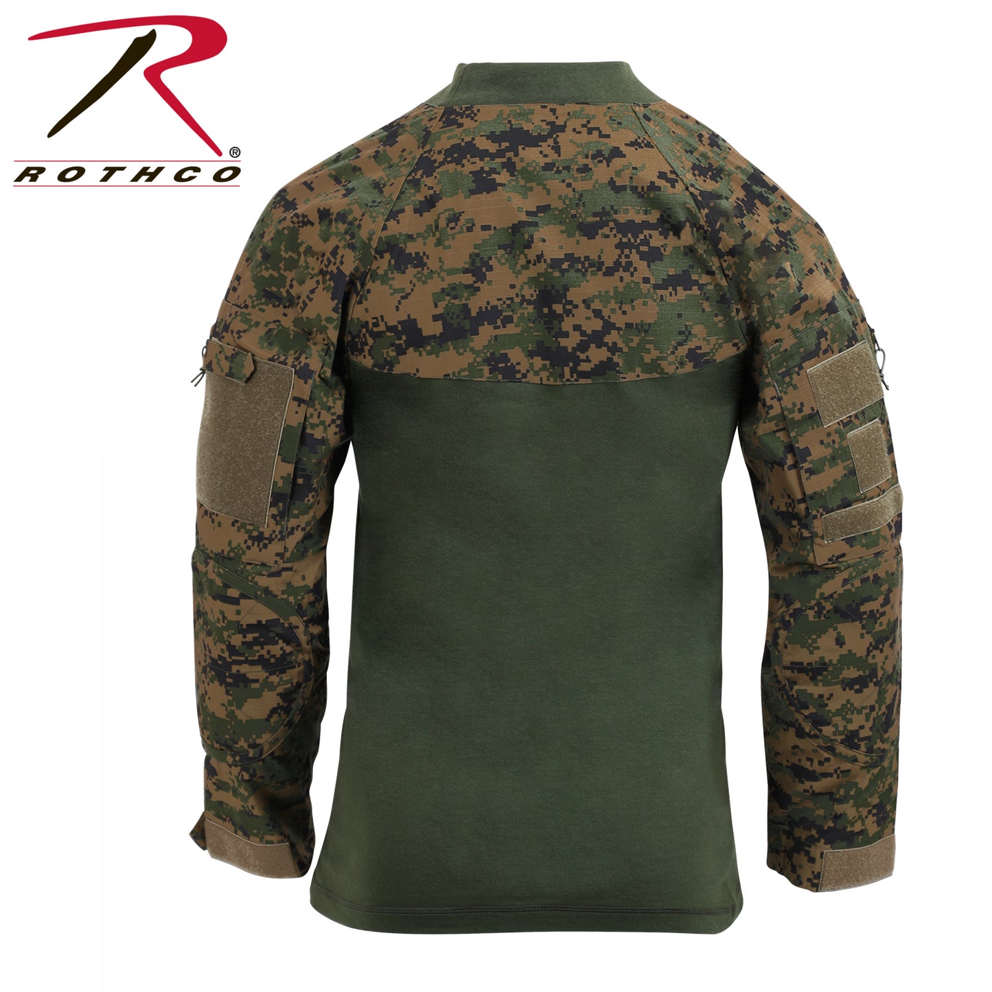 Rothco 1/4 Zip Tactical Airsoft Combat Shirt Woodland Digital Camo Size XL