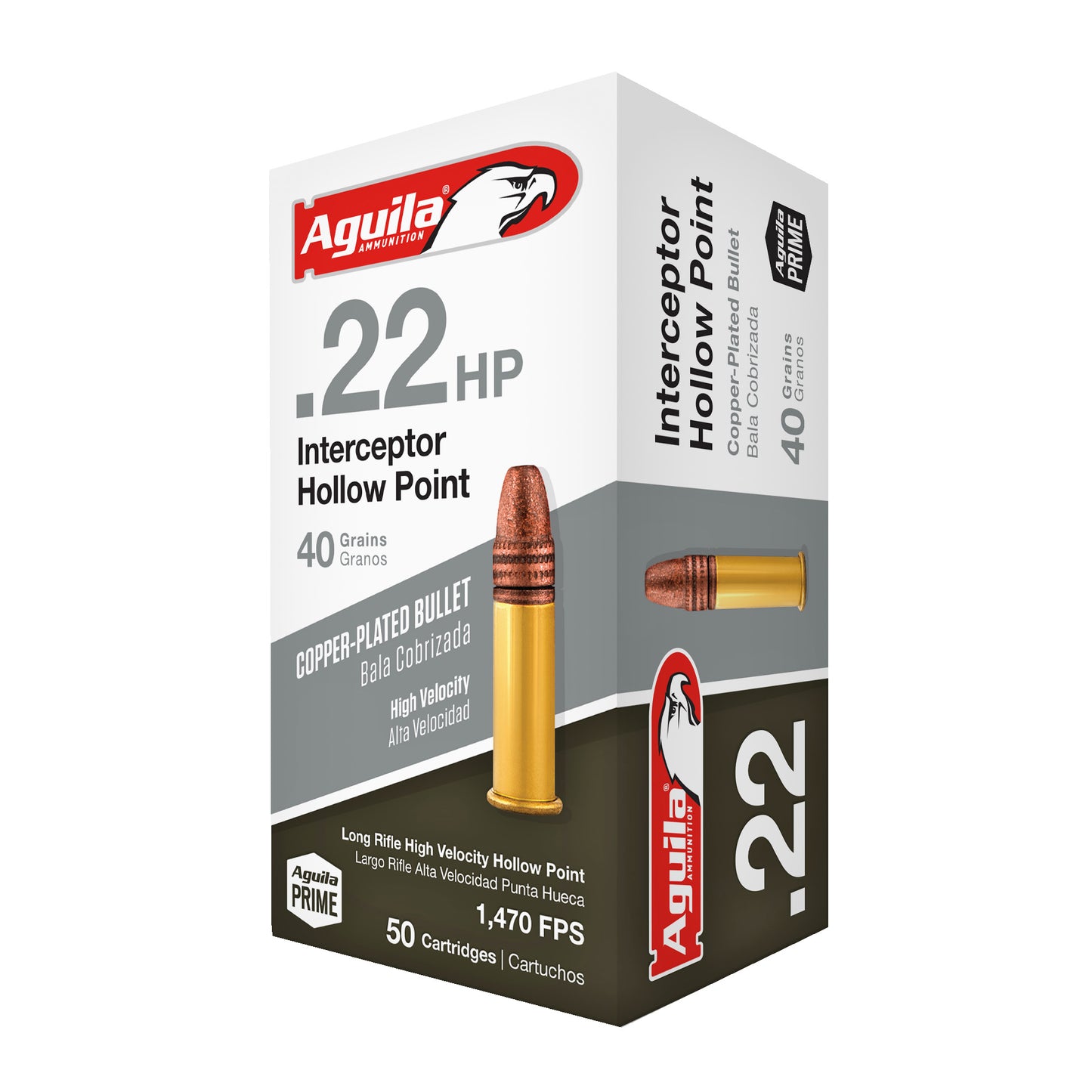 Aguila Ammunition 22LR Rimfire Hollow Point Rounds - 40 Grain, 50 Rounds per Box