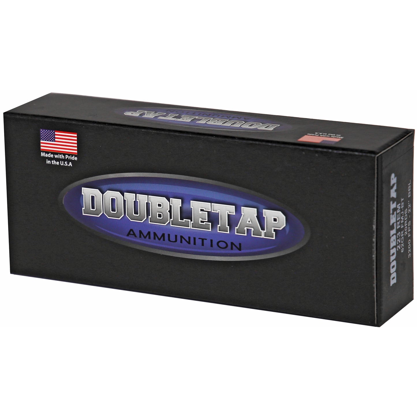 DoubleTap Ammunition 223 Remington SS109 62-Grain Full Metal Jacket Boat Tail - 20 Rounds