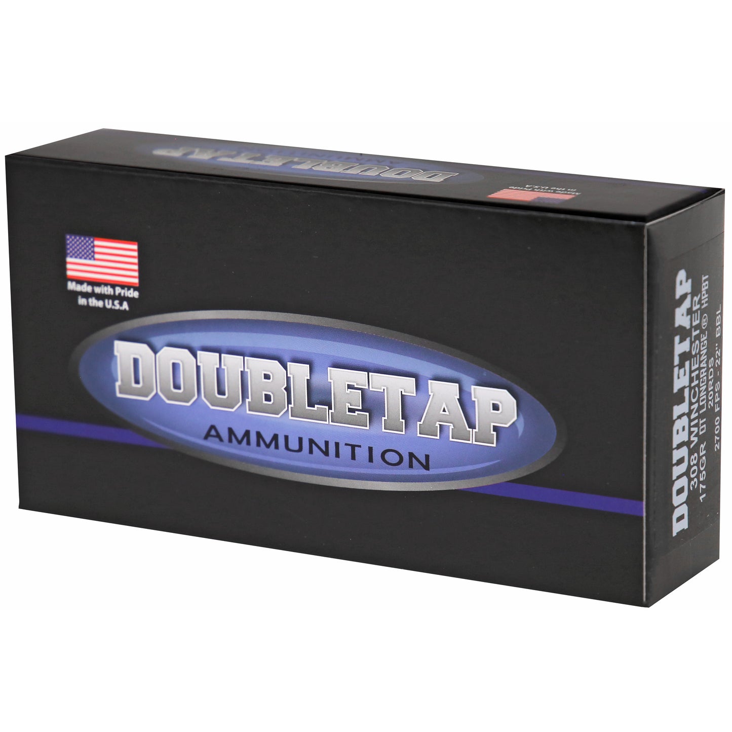 DoubleTap Ammunition 308 Winchester 175 Grain Boat Tail Hollow Point - Long Range Performance