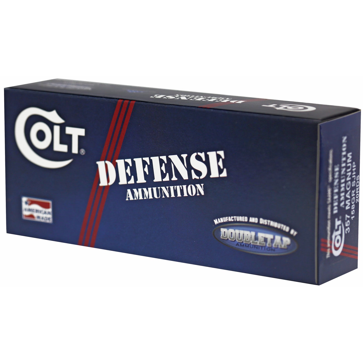 DoubleTap Ammunition Colt Defense .357 Magnum Hollow Point 158 Grain - 20 Rounds per Box, 1000 Rounds per Case