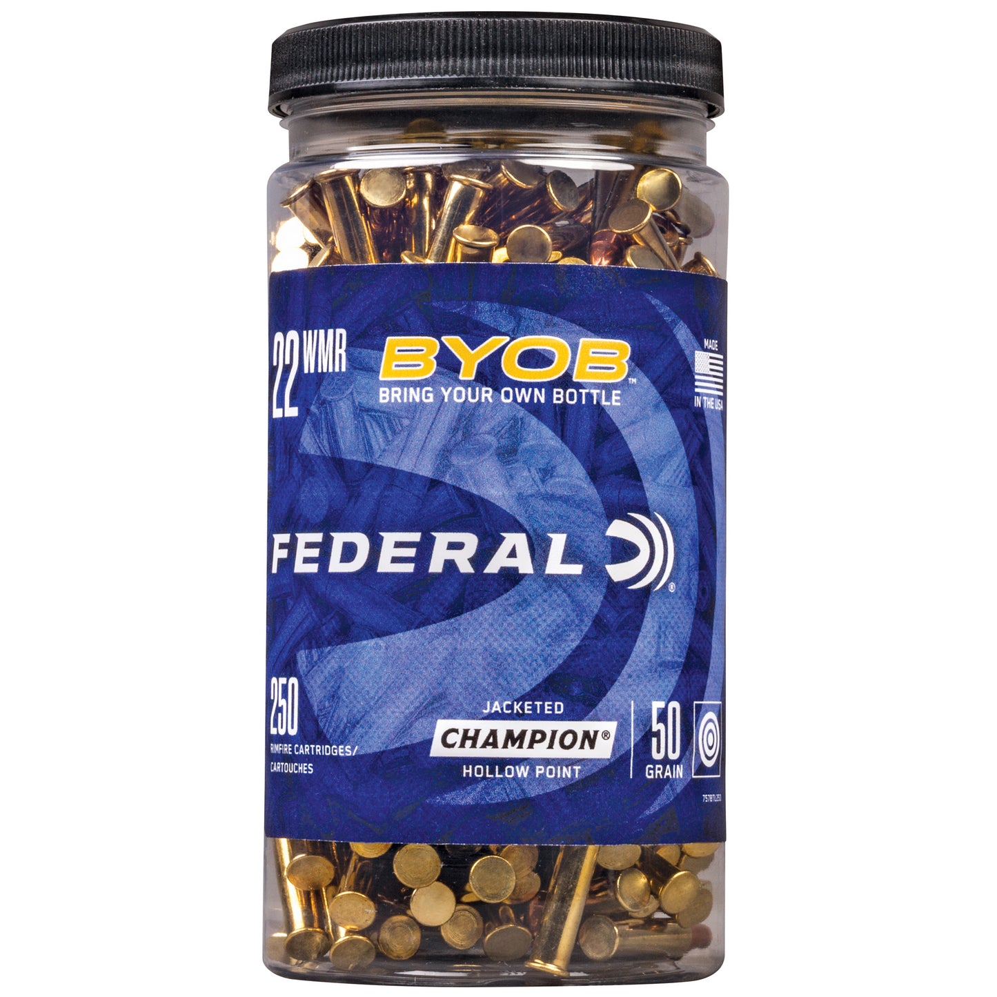 Federal Champion 22 WMR Hollow Point Ammunition - 50 Grain, 250 Rounds