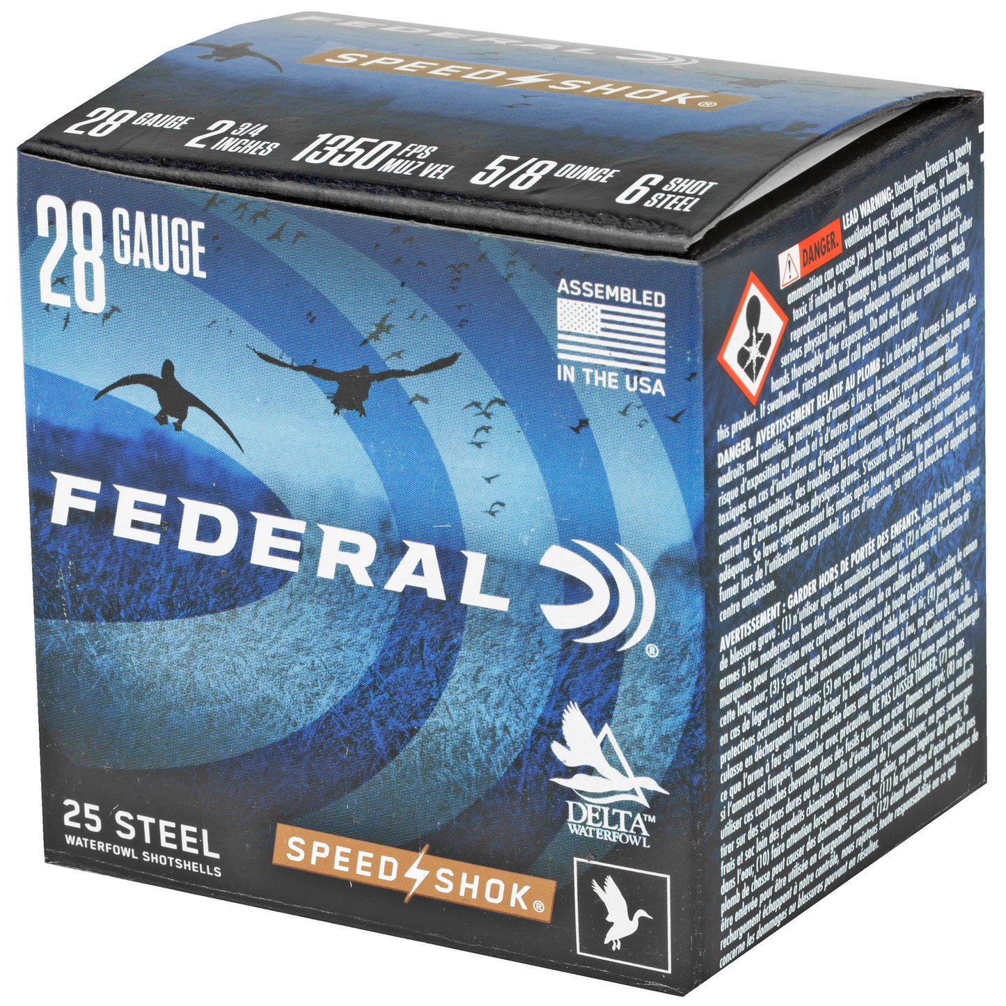 Federal Speed-Shok Steel Shot 28 Gauge 2-3/4 inch #6 * Reliable Waterfowl Hunting Ammunition