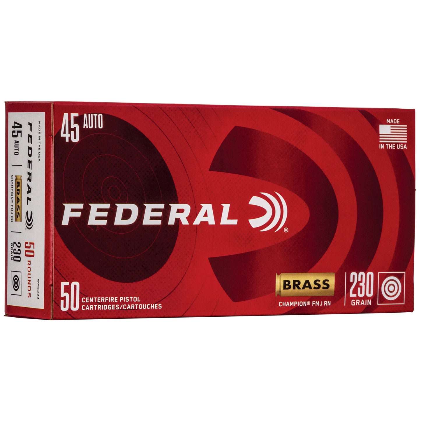 Federal Champion 45 ACP 230-Grain Full Metal Jacket Handgun Ammunition (Box of 50)