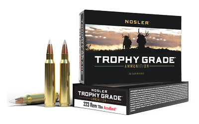 Nosler Trophy AccuBond .223 Remington 70-Grain Rifle Ammunition * 20 Rounds
