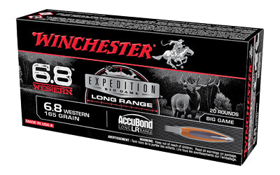 Winchester Ammunition Expedition Big Game Long Range 6.8 Western 165 Grain AccuBond Bullet * Precision Long-Range Hunting Load