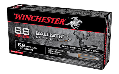 Winchester Ammunition Ballistic Silvertip 6.8 Western 170-Grain Ballistic Tip Ammo - Pack of 20